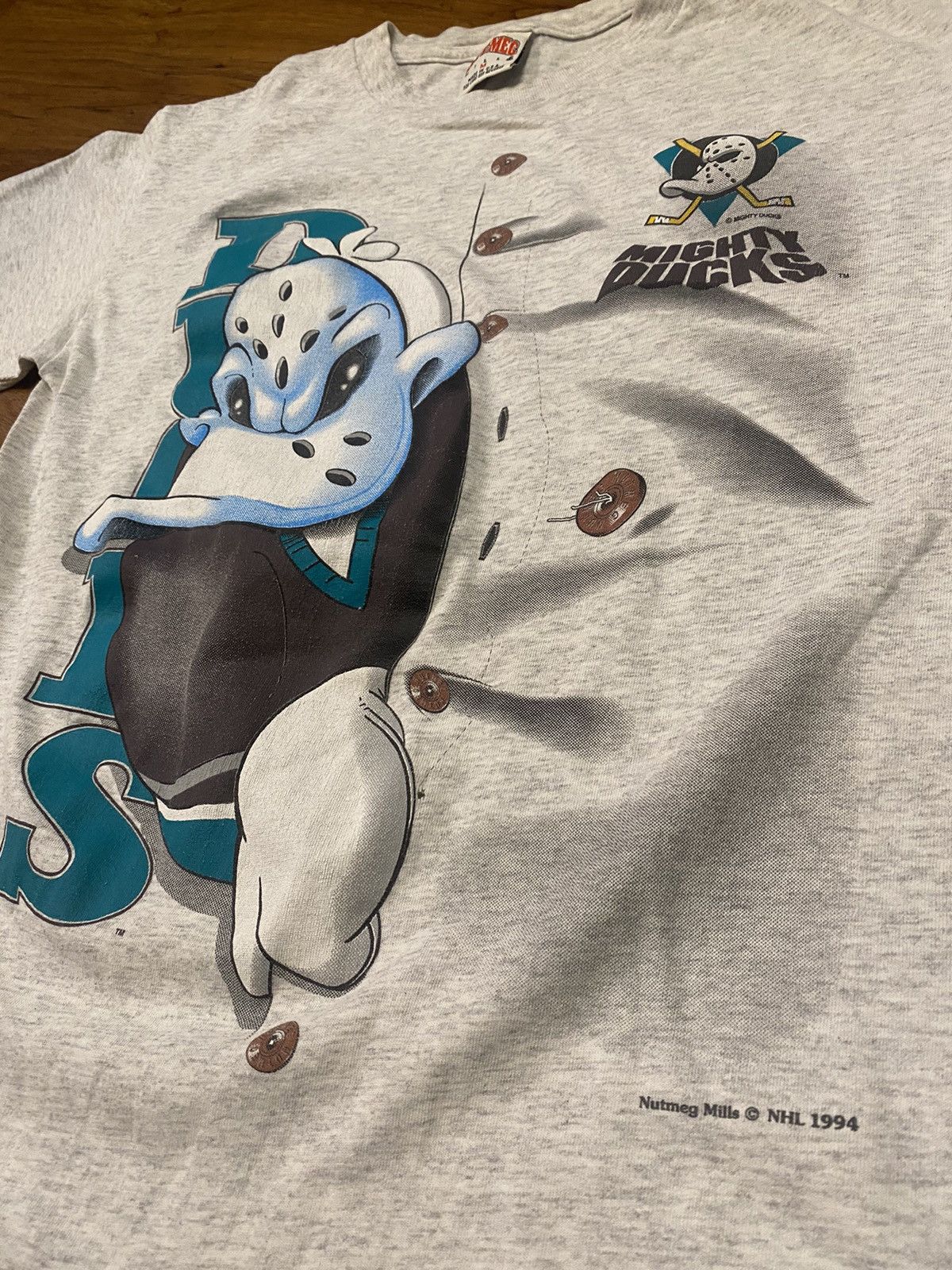 Nutmeg Vintage 1994 Anaheim Mighty Ducks Shirt NHL Nutmeg Mills Size US M / EU 48-50 / 2 - 2 Thumbnail