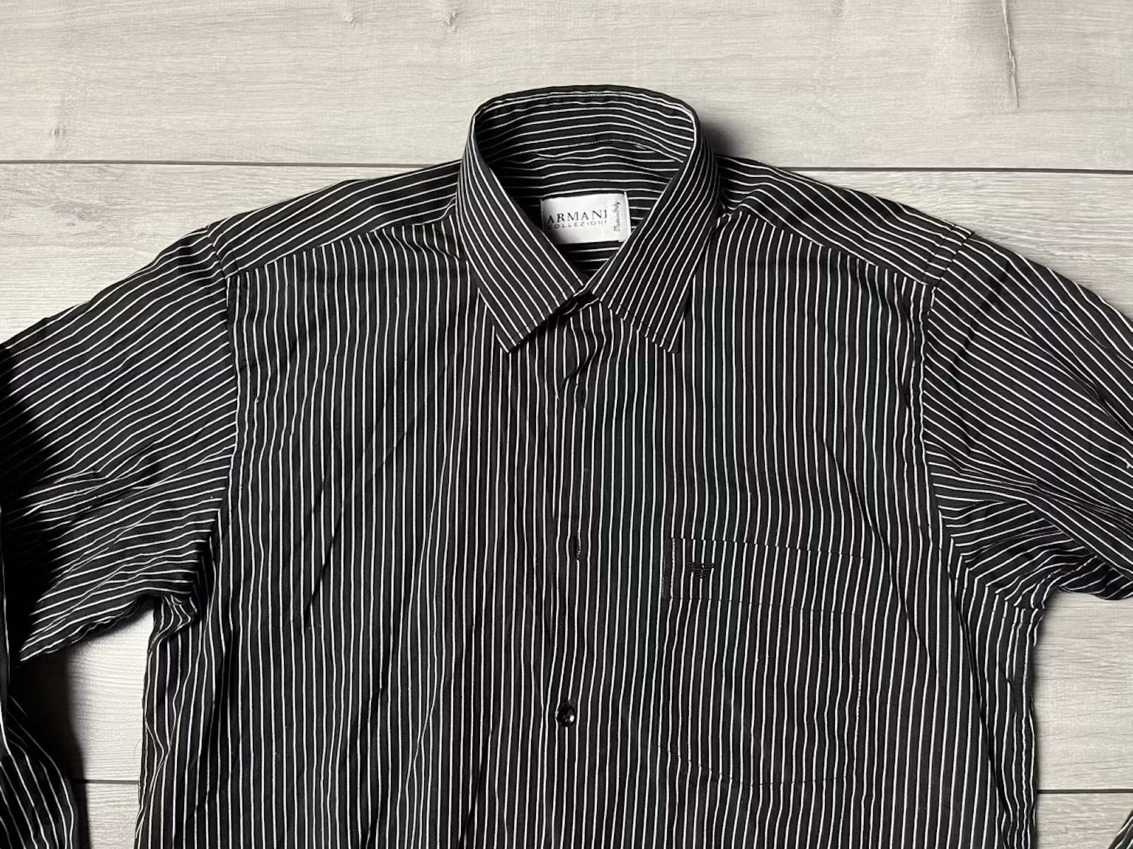 Armani Armani collezion shirt stripped size Large Size US L / EU 52-54 / 3 - 2 Thumbnail
