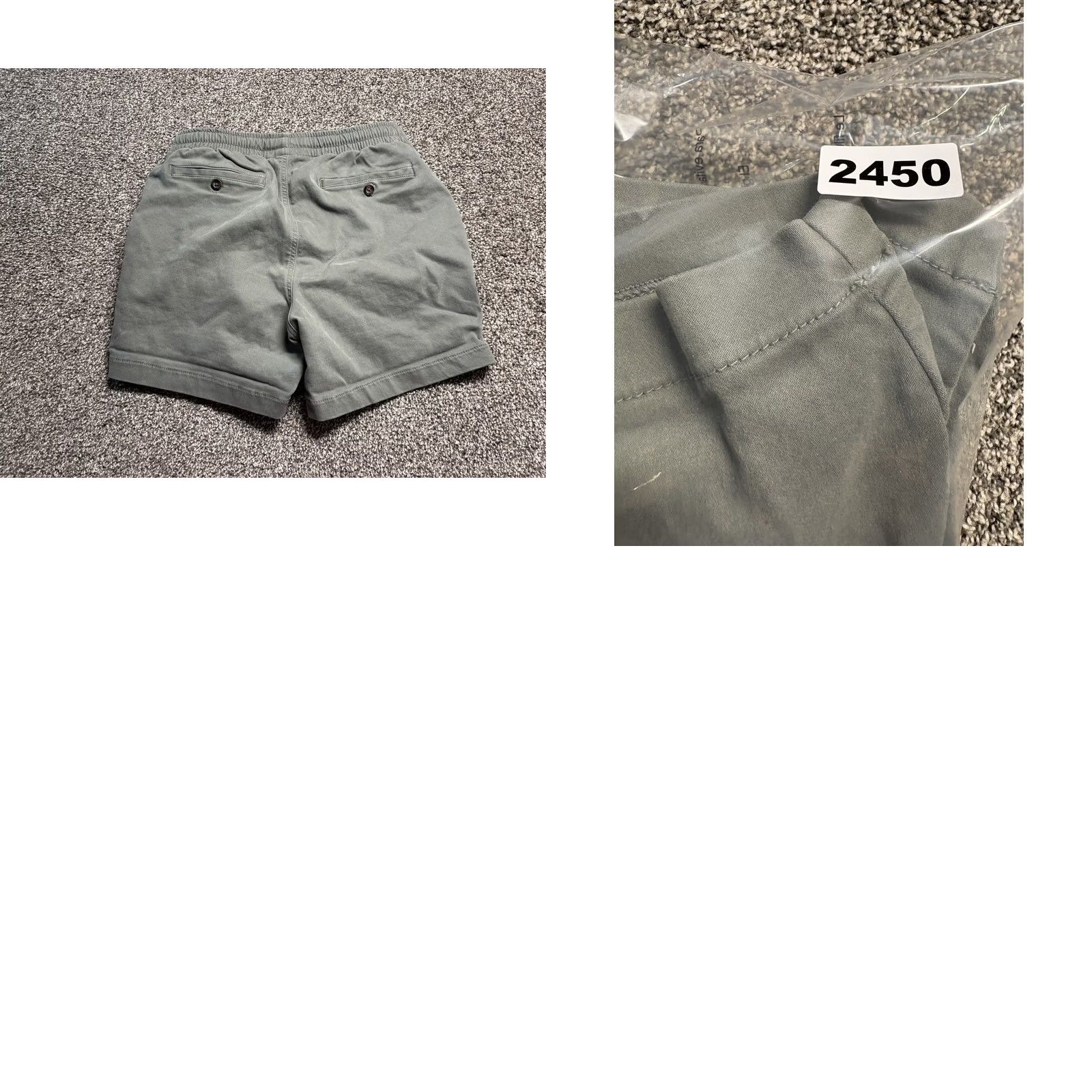Vintage BearBottom Shorts Mens Medium 5.5” Green Elastic Waist Pockets Canvas Size US 31 - 8 Thumbnail