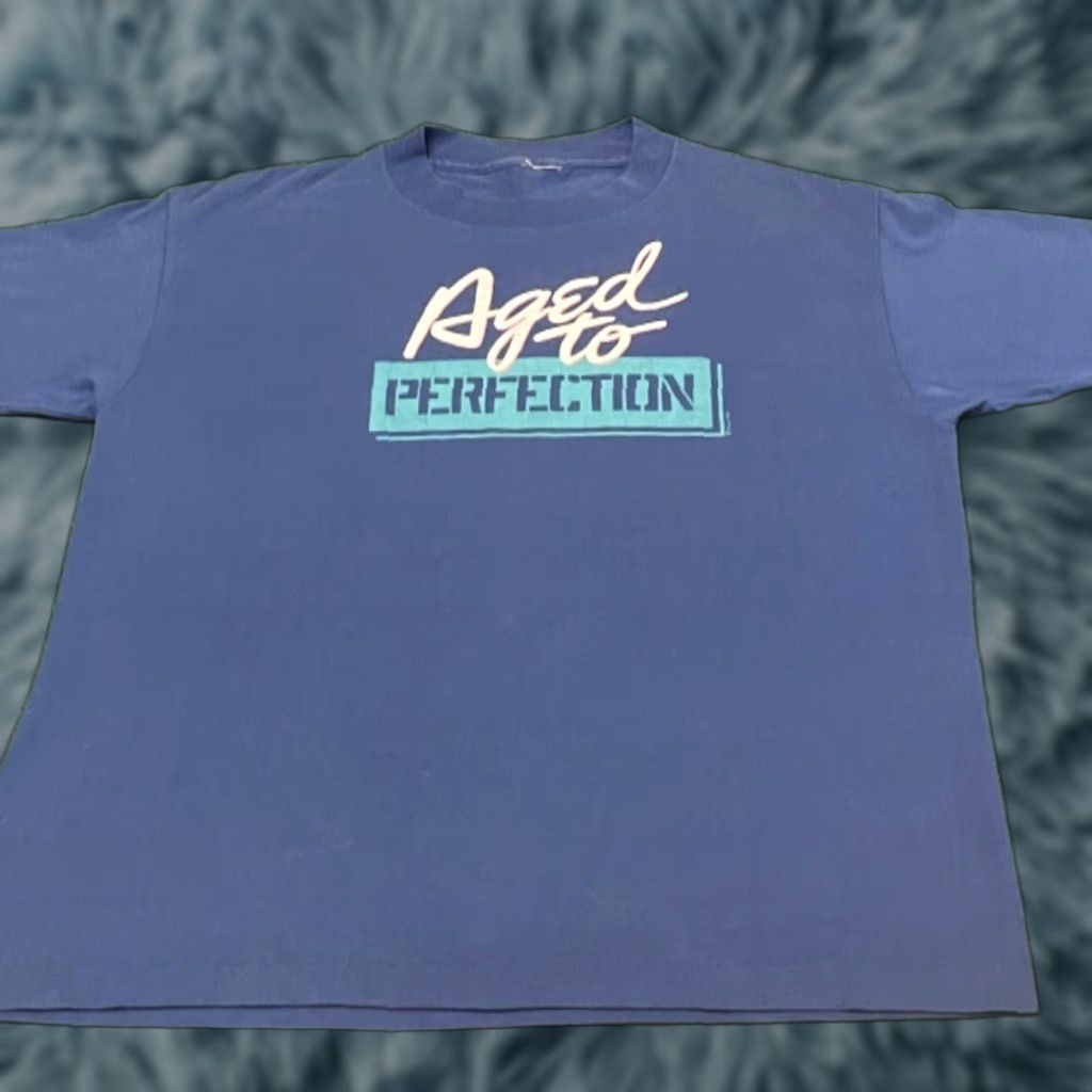 Vintage VINTAGE 1987 Shirt S Blue 80s Aged To Perfection VTG Short Sleeve Mens Size S Shirt Size US S / EU 44-46 / 1 - 1 Thumbnail