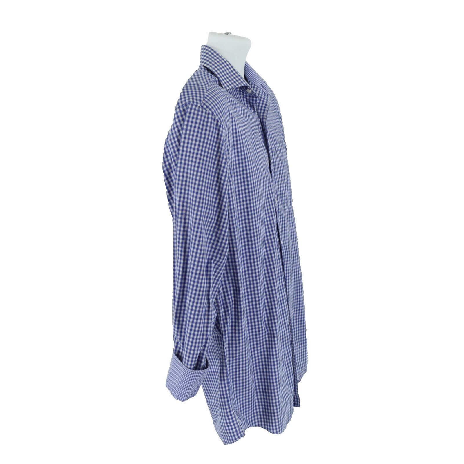 Tommy Hilfiger Tommy Hilfiger Regular Fit Gingham Plaid Blue Flip Cuff Dres Size US M / EU 48-50 / 2 - 8 Thumbnail