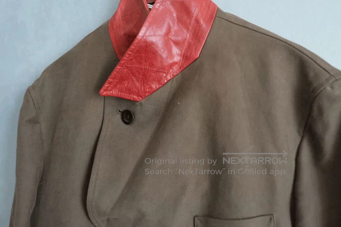 Yohji Yamamoto Sz 3 Yohji Yamamoto 11AW Leather Neck Jacket. Size US L / EU 52-54 / 3 - 6 Thumbnail