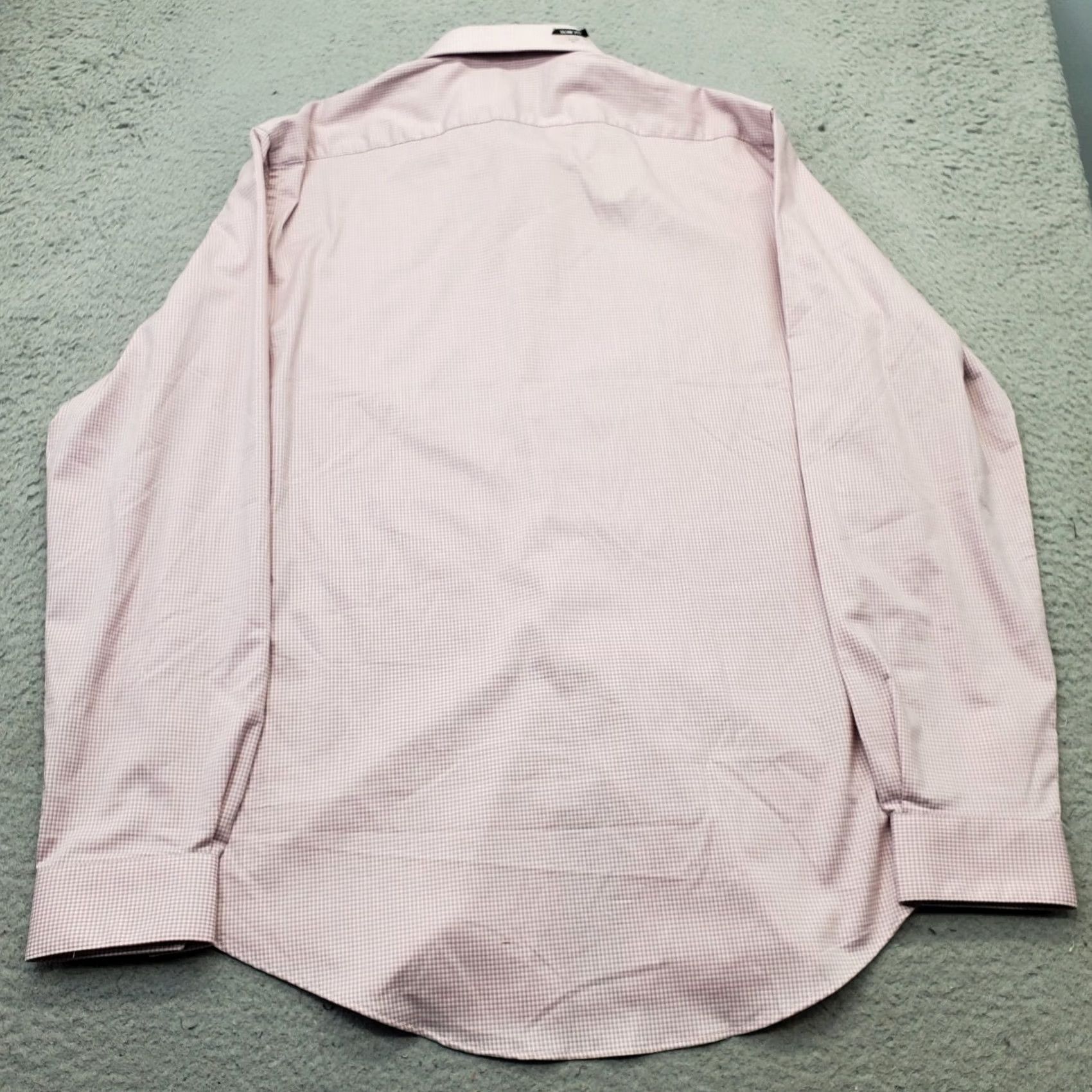 Van Heusen Van Heusen Dress Shirt Mens XL Pink Gingham Comfort Performance Slim Button-Up Shirt Mens XL Pink Gingham Slim Fit Button-Up Size 46R - 2 Thumbnail