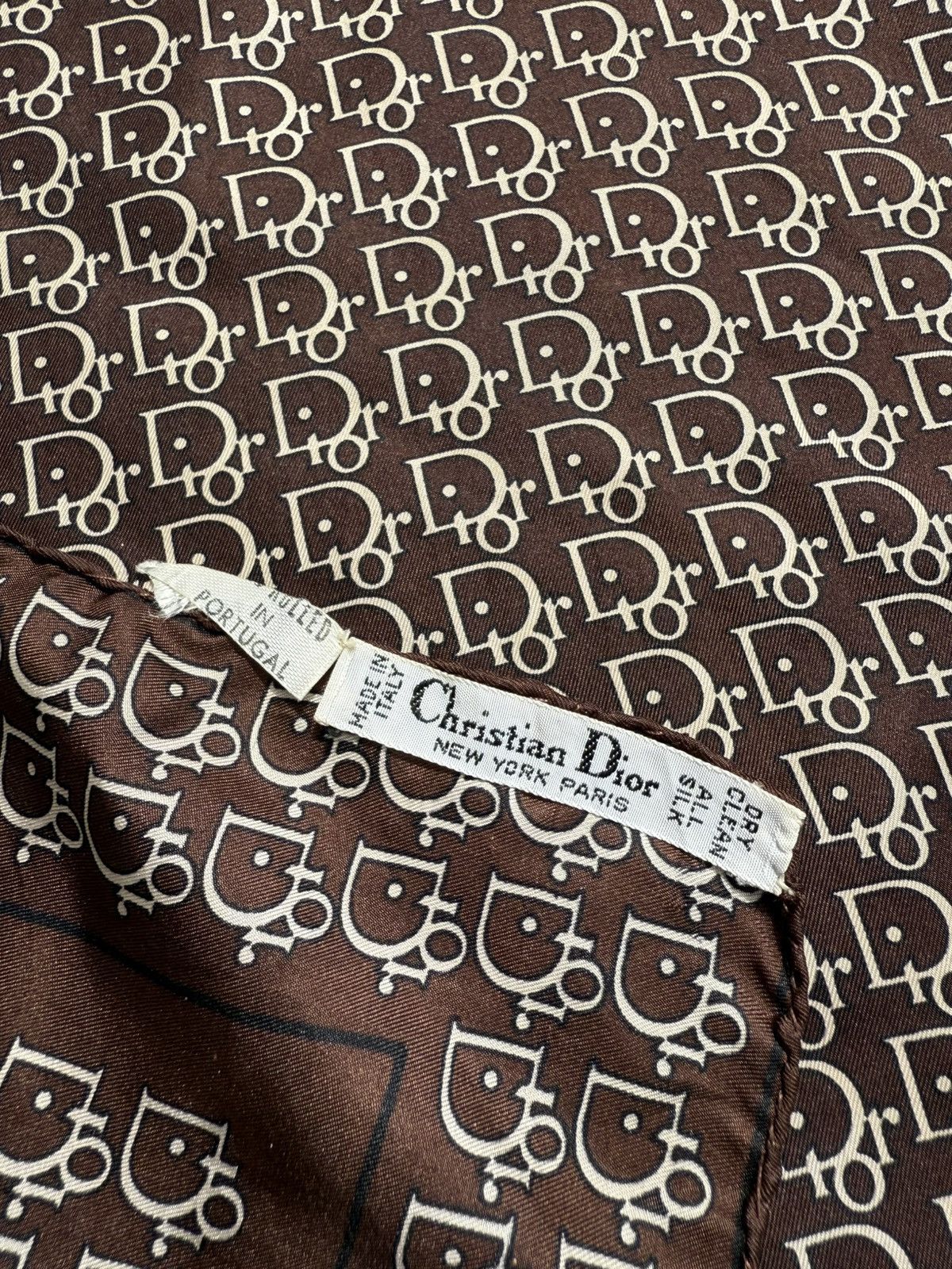 Dior Christian Dior Fullprint Logo Silk Bandana / Handkerchief Size ONE SIZE - 5 Thumbnail
