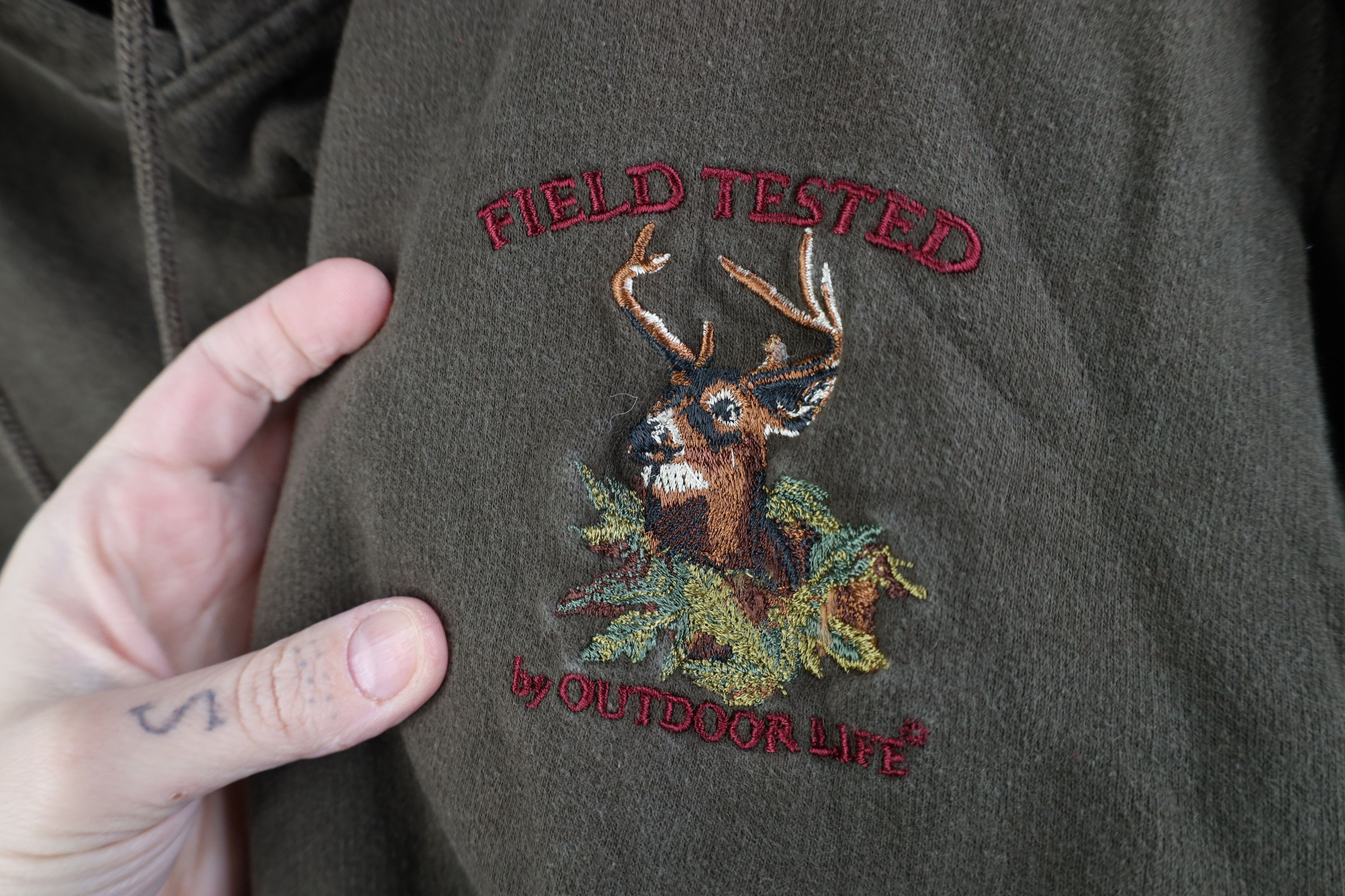 Vintage Vintage 90s Y2K Streetwear Fit Deer Buck Hoodie Sweatshirt Size US M / EU 48-50 / 2 - 4 Thumbnail