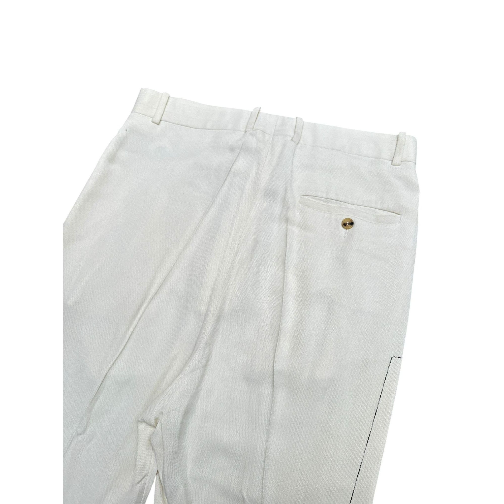 Celine Phoebe Philo SS 2015 Ecru Straight Pants Size 28" / US 6 / IT 42 - 4 Thumbnail