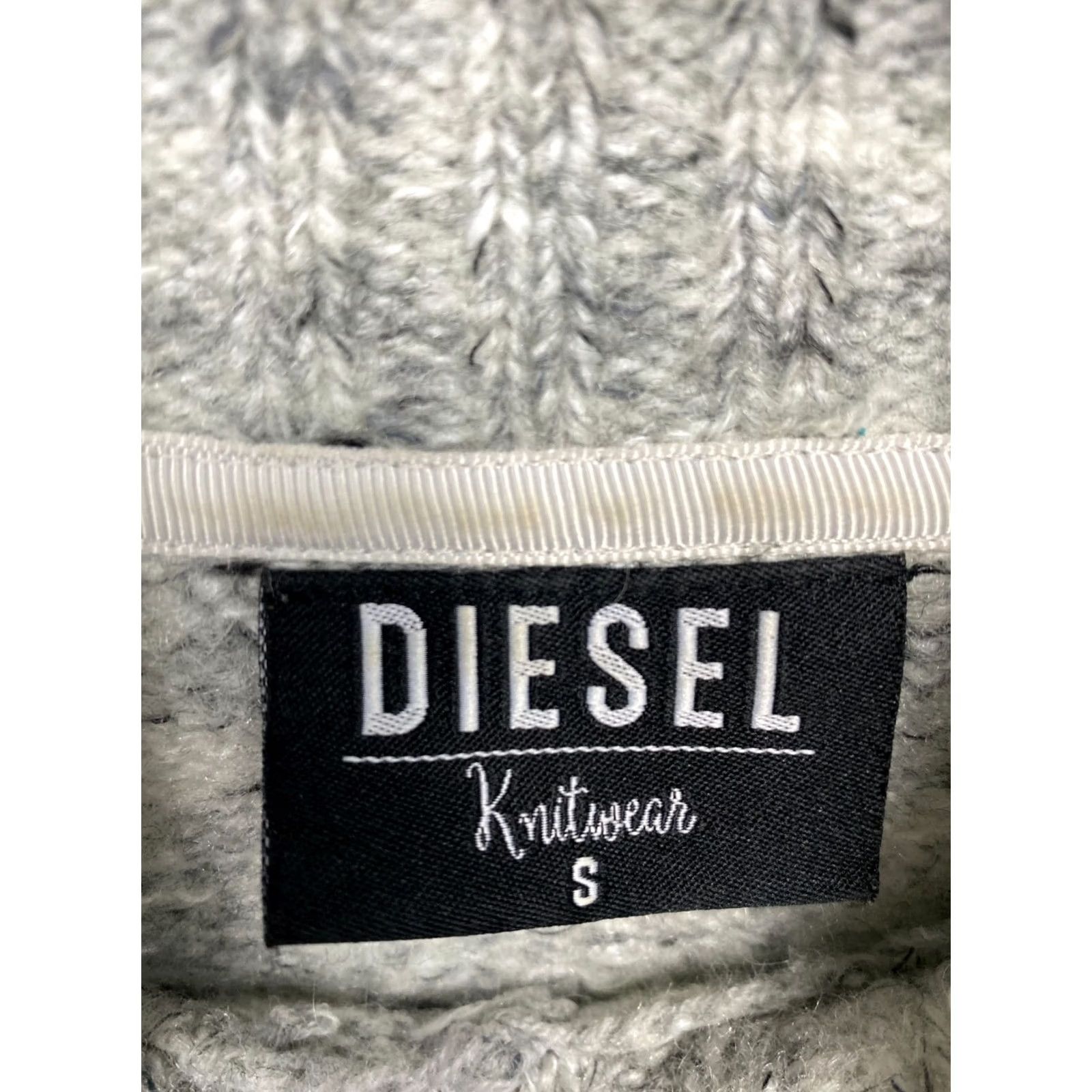 Diesel Diesel Hand Made Ring Spun Vintage Womens Wool Knit Sweater Size S Shirt Womens Gray Wool Ring Spun Vintage Diesel Pullover 90s Size S / US 4 / IT 40 - 4 Thumbnail