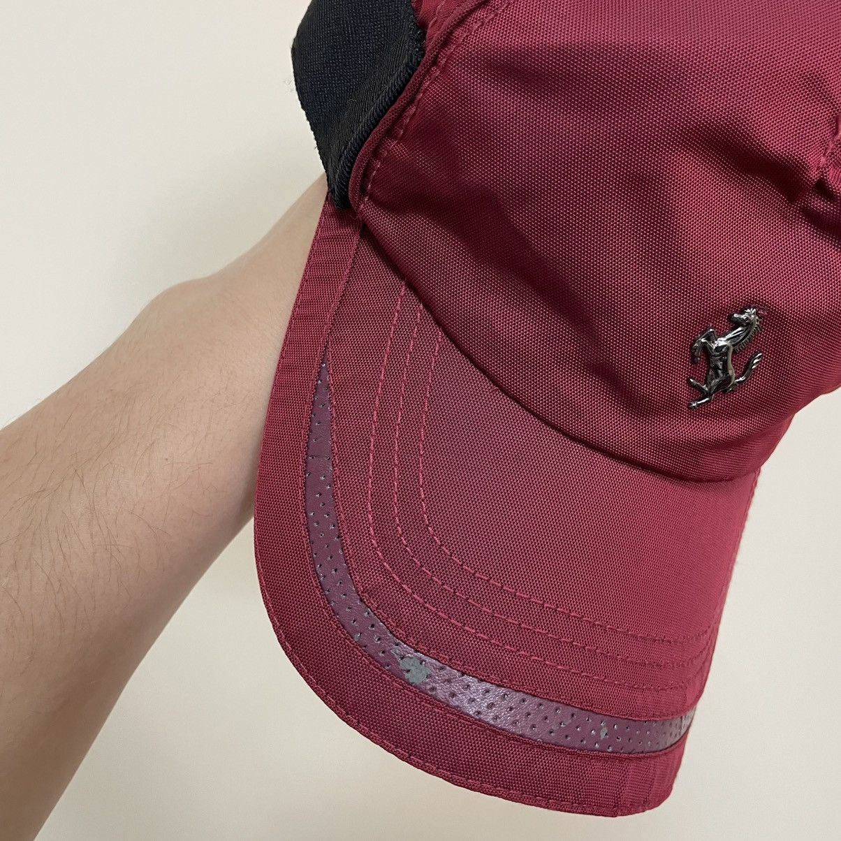 Ferrari × Formula 1 FERRARI CAP VINTAGE SCHUMACHER FORMULA NYLON SHADOW F1 Size ONE SIZE - 4 Thumbnail