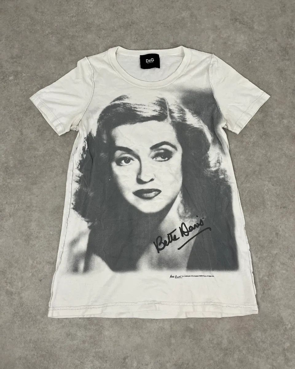 Dolce & Gabbana 2000s Dolce & Gabbana Bette Davis White T -Shirt Size US S / EU 44-46 / 1 - 1 Thumbnail