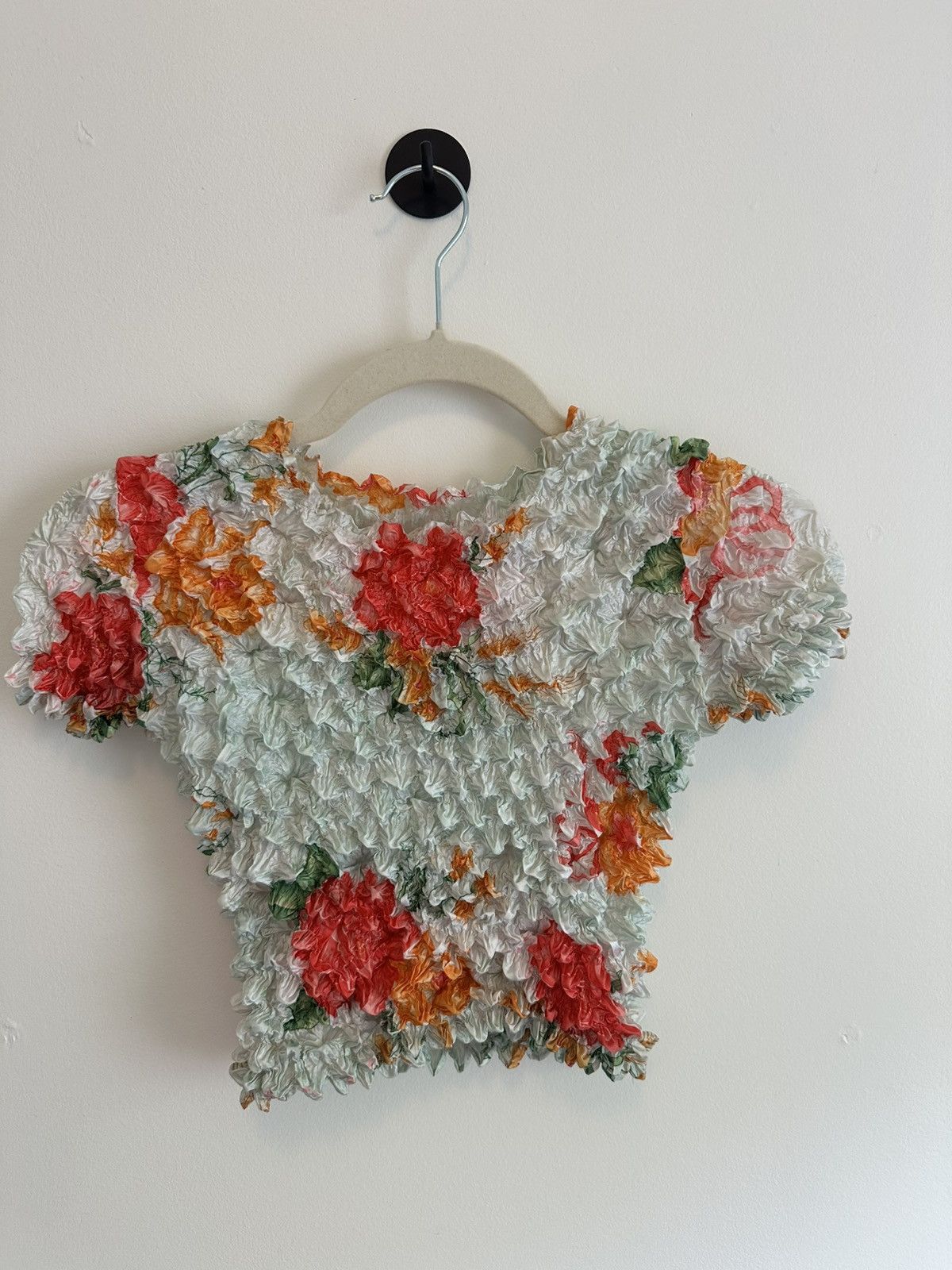 Other Vintage Y2K Floral Micro Crinkle Top Size ONE SIZE - 1 Thumbnail