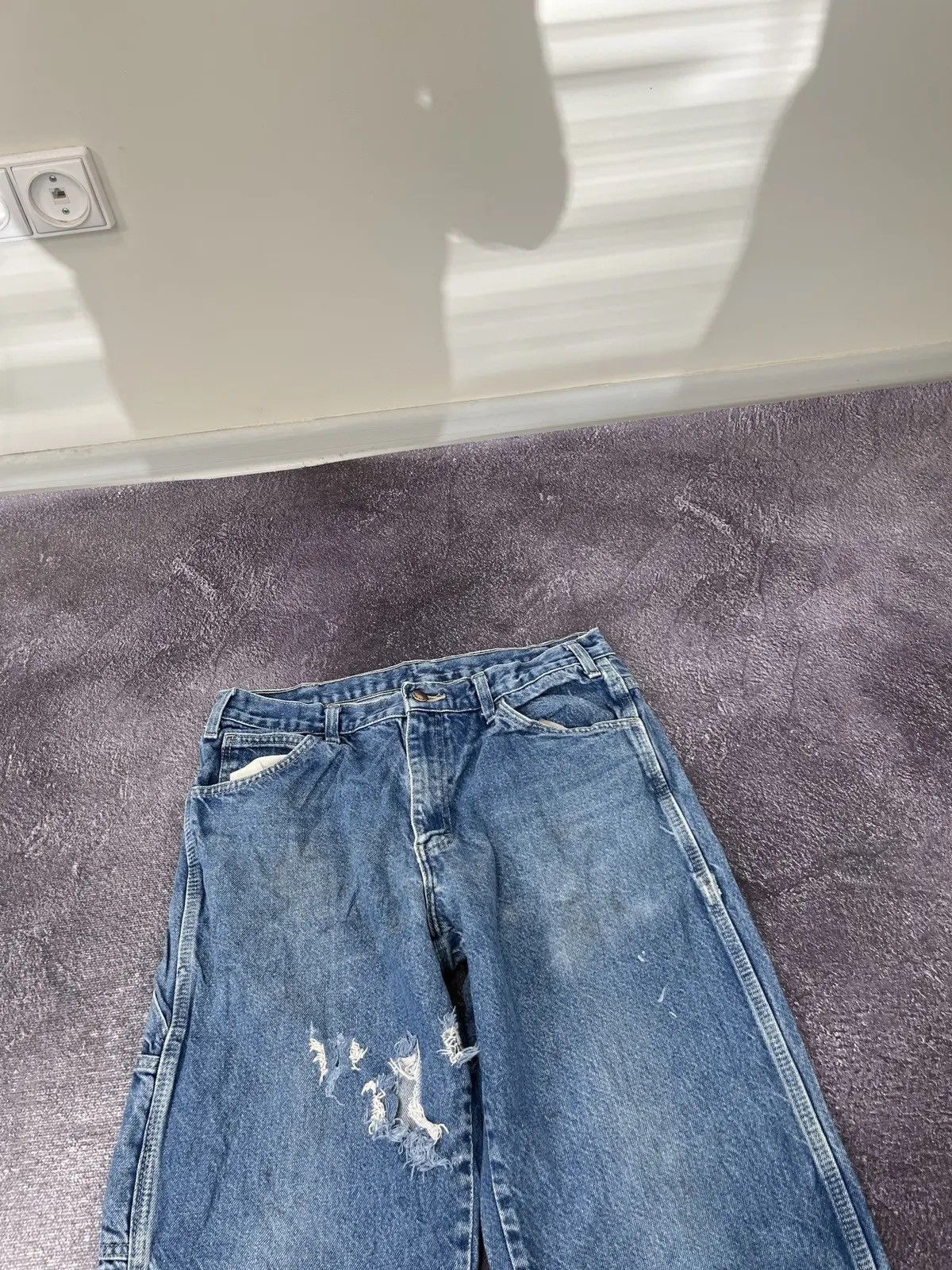 Dickies × Vintage Vintage Dickies USA Faded Blue Work Denim Hype Baggy Jeans Size US 33 - 10 Thumbnail