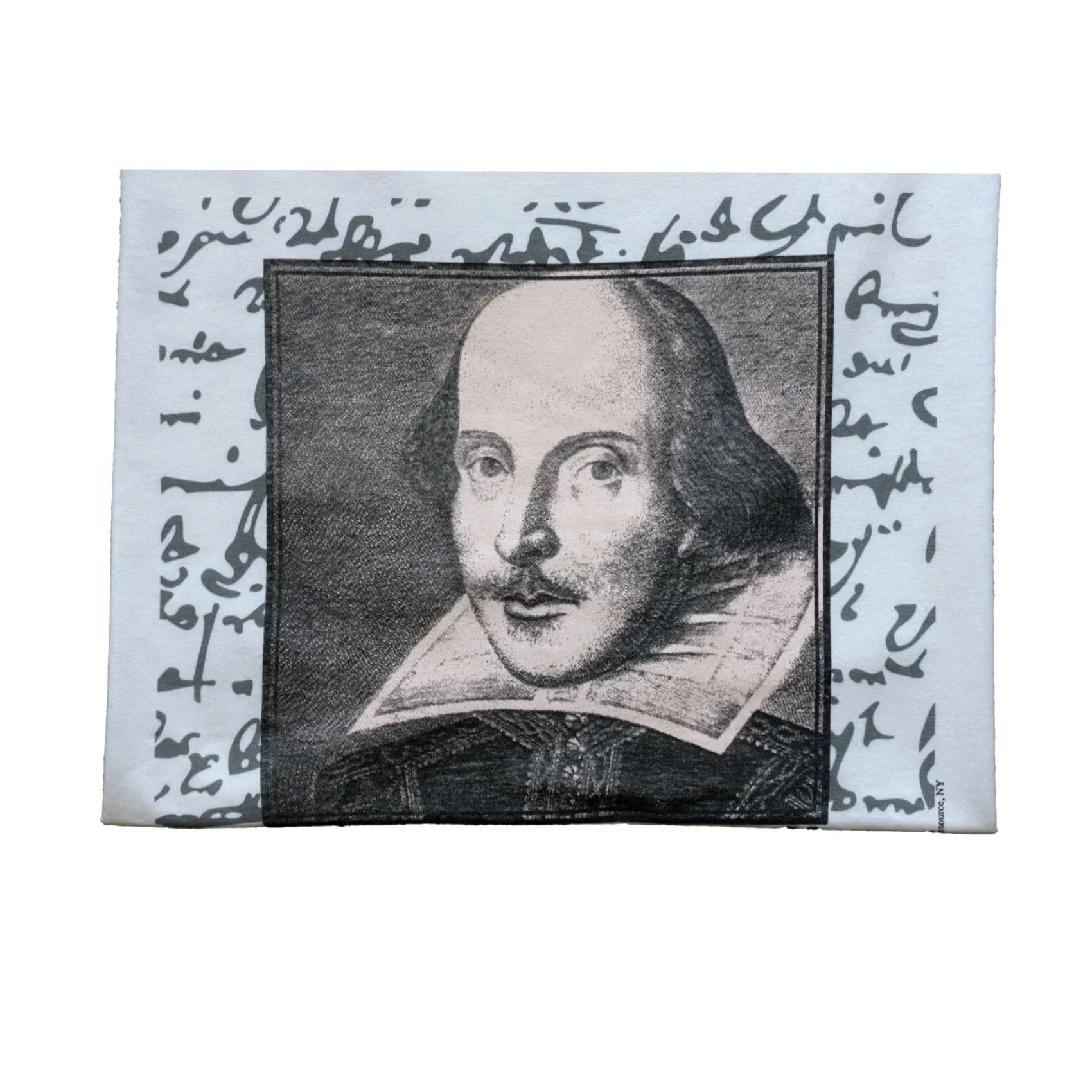 Fruit Of The Loom VINTAGE William Shakespeare Fruit of the Loom Art Portrait T-Shirt Mens L White 90s Shirt Statment Size US L / EU 52-54 / 3 - 2 Thumbnail