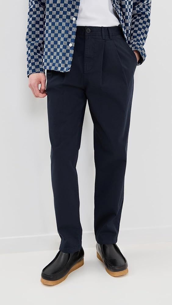Wax London Wax London Raleigh Cotton Pleated Trousers Size US 32 / EU 48 - 9 Thumbnail