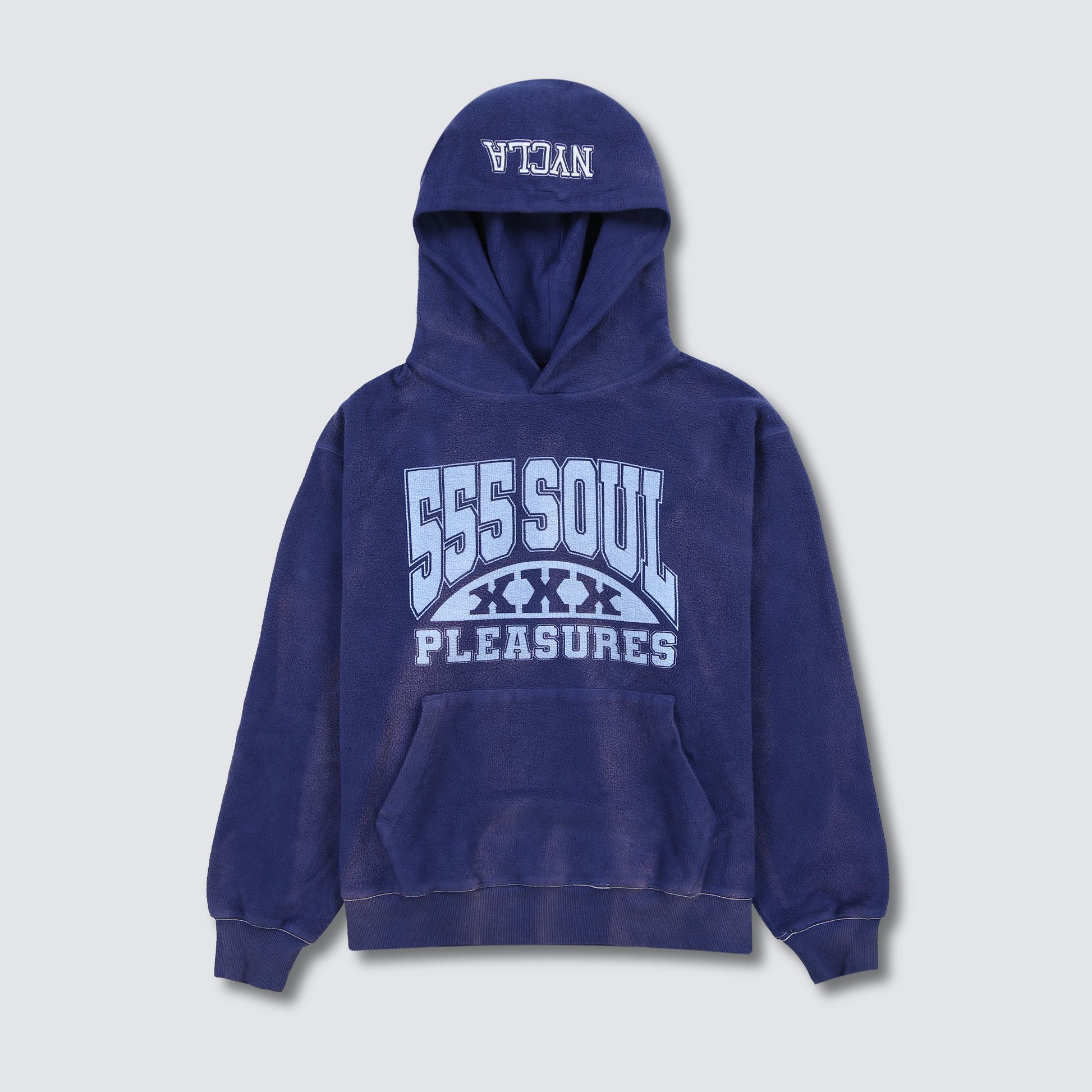 image of Pleasures x Triple 5 Soul 53X Inside Out Hoodie in Navy, Men's (Size 2XL)