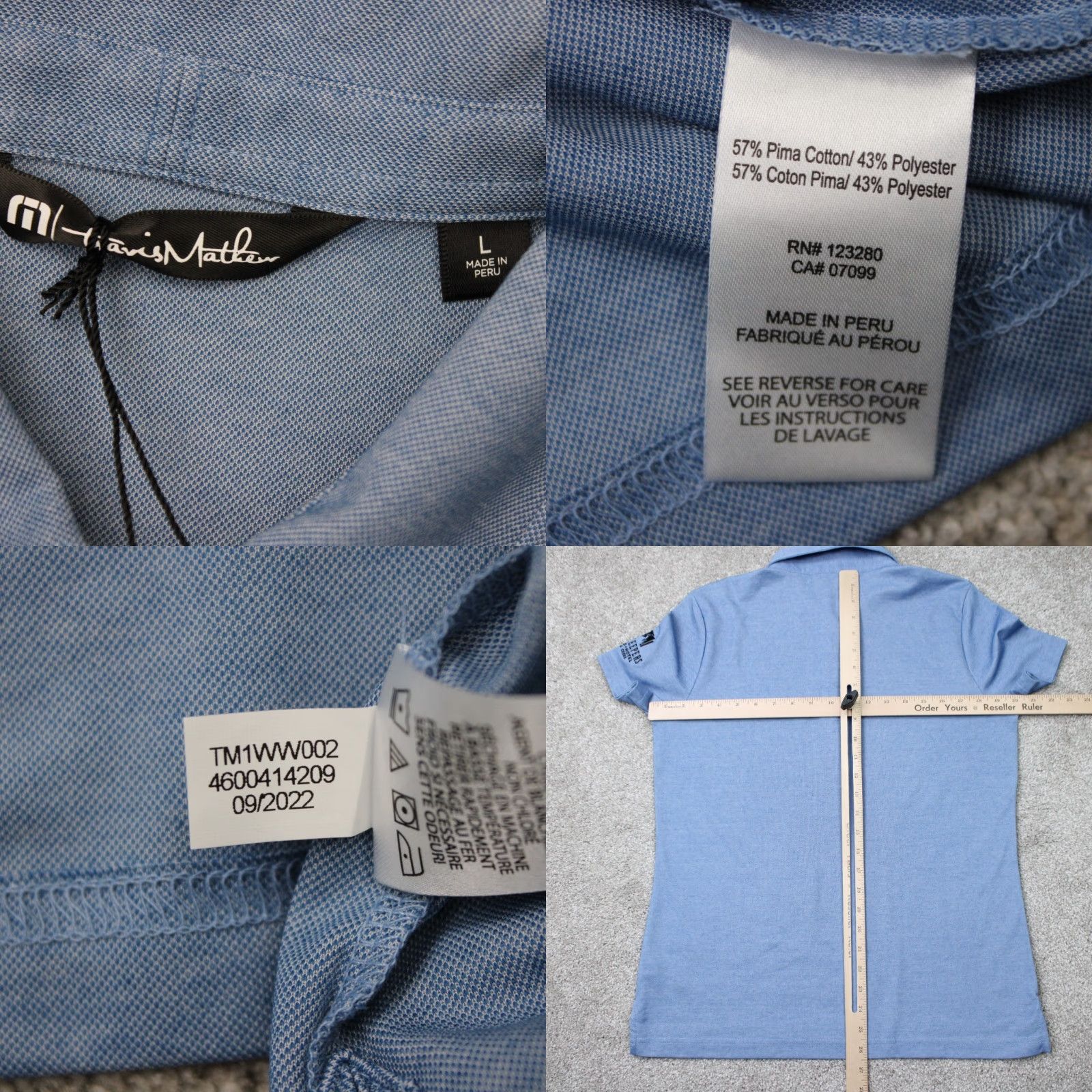 TravisMathew Travis Mathew Polo Shirt NWT Womens Large Blue Oceanside Pima Cotton/Poly S/S Size L / US 10 / IT 46 - 8 Thumbnail