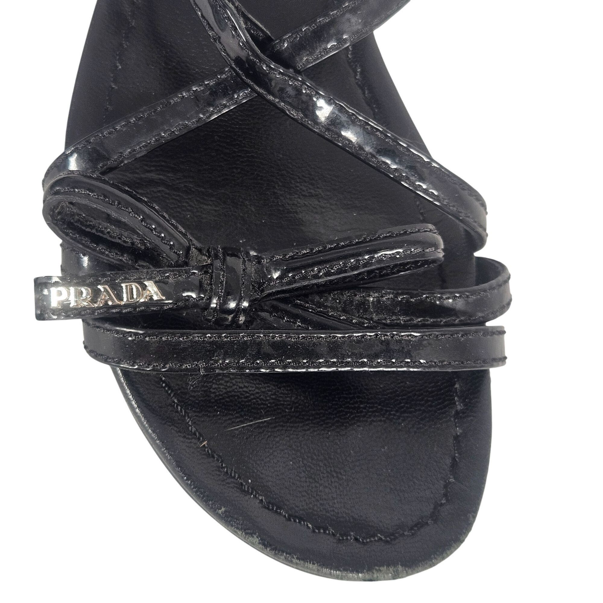 Prada Prada Sport Women Black Wedge Sandal 36 Strappy Gorpcore Min Size US 6 / IT 36 - 9 Thumbnail