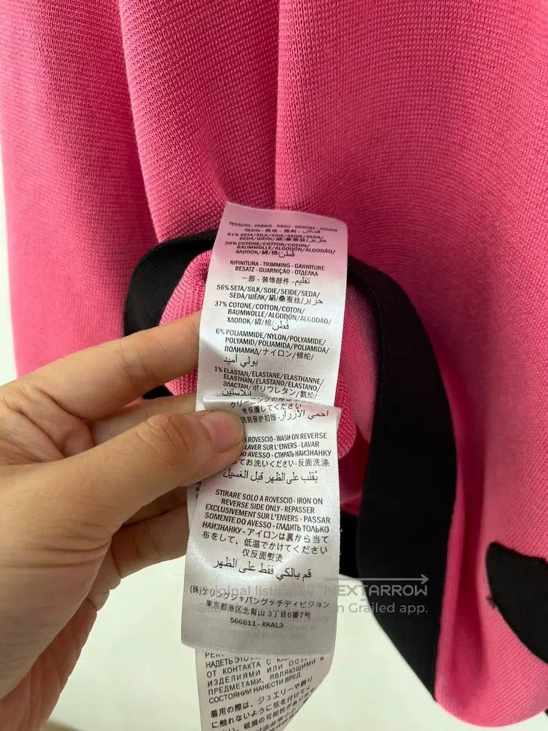 Gucci Gucci Black and pink colour-blocked mulberry silk blended Size S / US 4 / IT 40 - 9 Thumbnail
