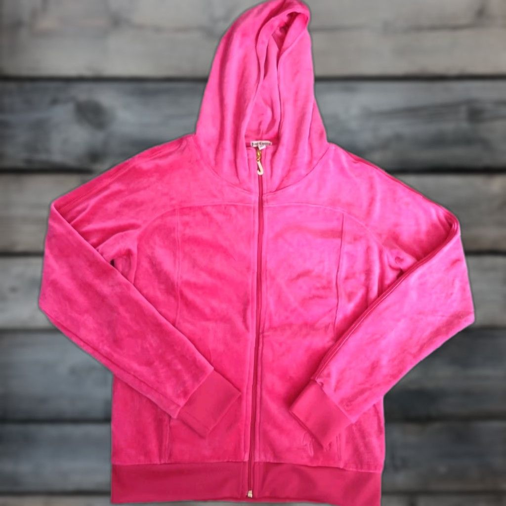 Juicy Couture VINTAGE Juicy Couture Velour Track Jacket Women's Medium Pink Y2K Designer Hip Hop Casual Size M / US 6-8 / IT 42-44 - 1 Thumbnail