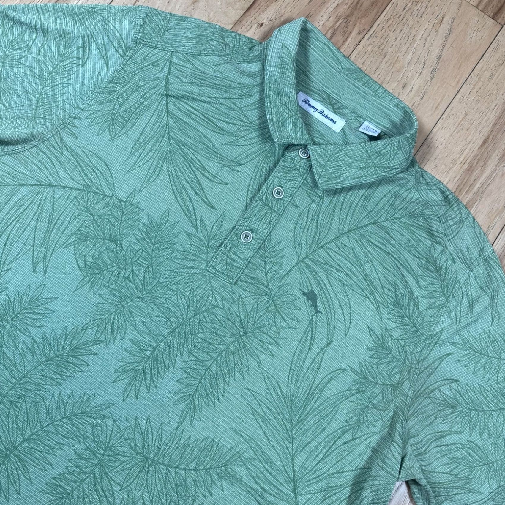 Tommy Bahama VINTAGE Tommy Bahama Polo Shirt Mens XL Green Short Sleeve Floral AOP Polo Shirt Mens XL Green Floral AOP Size US XL / EU 56 / 4 - 2 Thumbnail