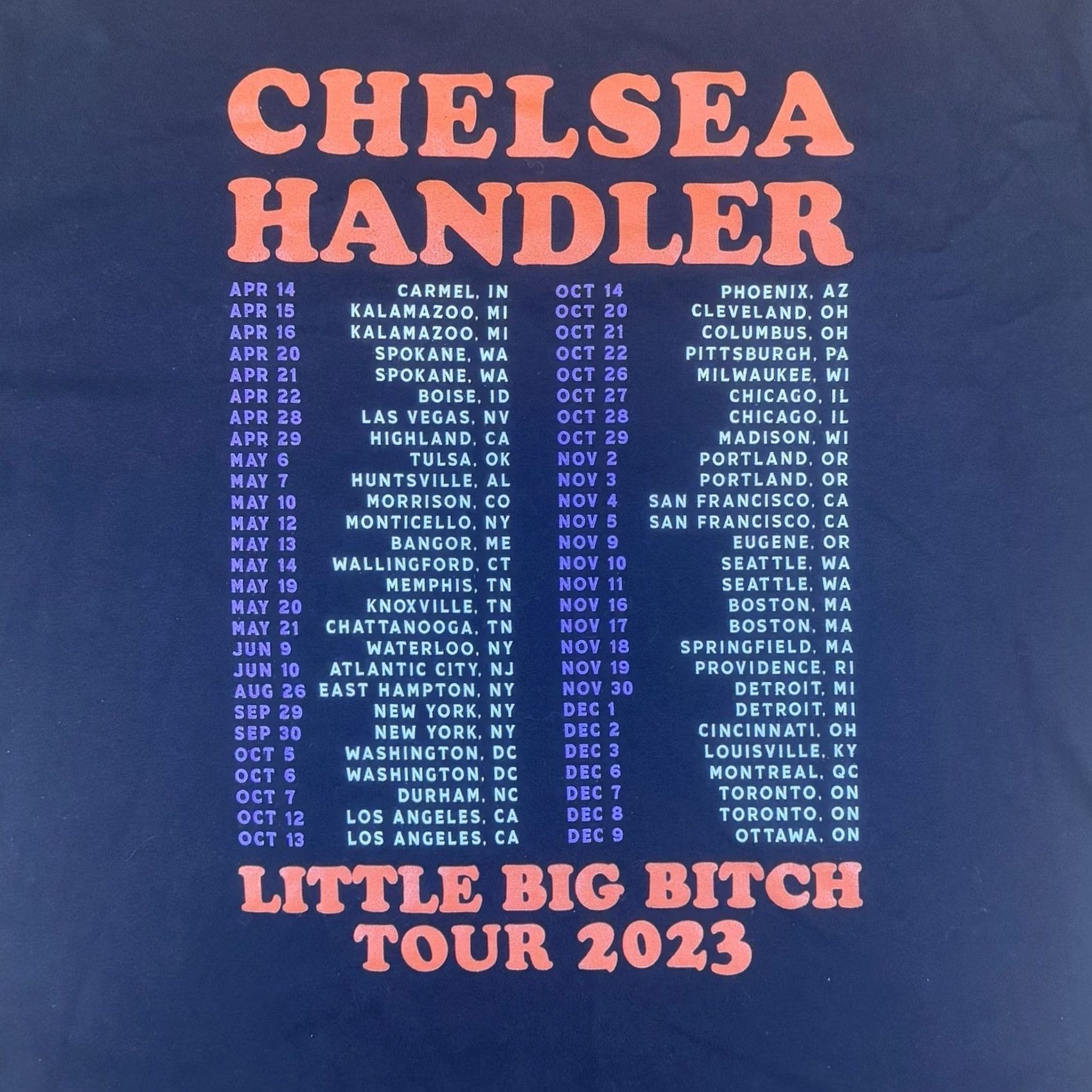 Vintage Chelsea Handler Canvas Mens 2XL Tour Shirt Black Vintage 2023 Funny Mens Size US XXL / EU 58 / 5 - 6 Thumbnail
