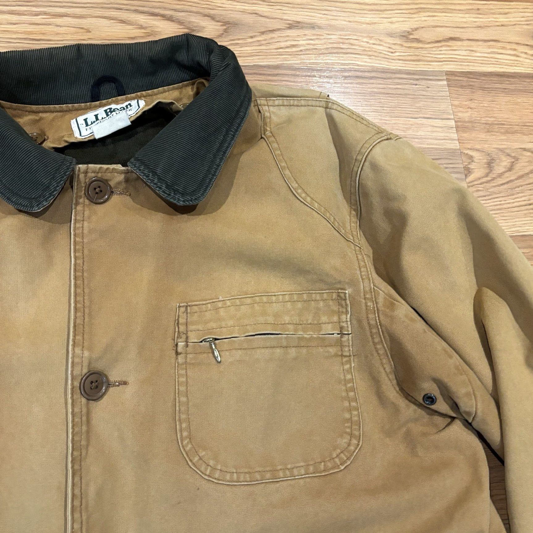 Vintage VINTAGE LL Bean Chore Coat Jacket USA Made 2XL Brown Canvas Lined Flannel Full Zip Button Casual Workwear Men Midwest US 90s Size US XXL / EU 58 / 5 - 4 Thumbnail