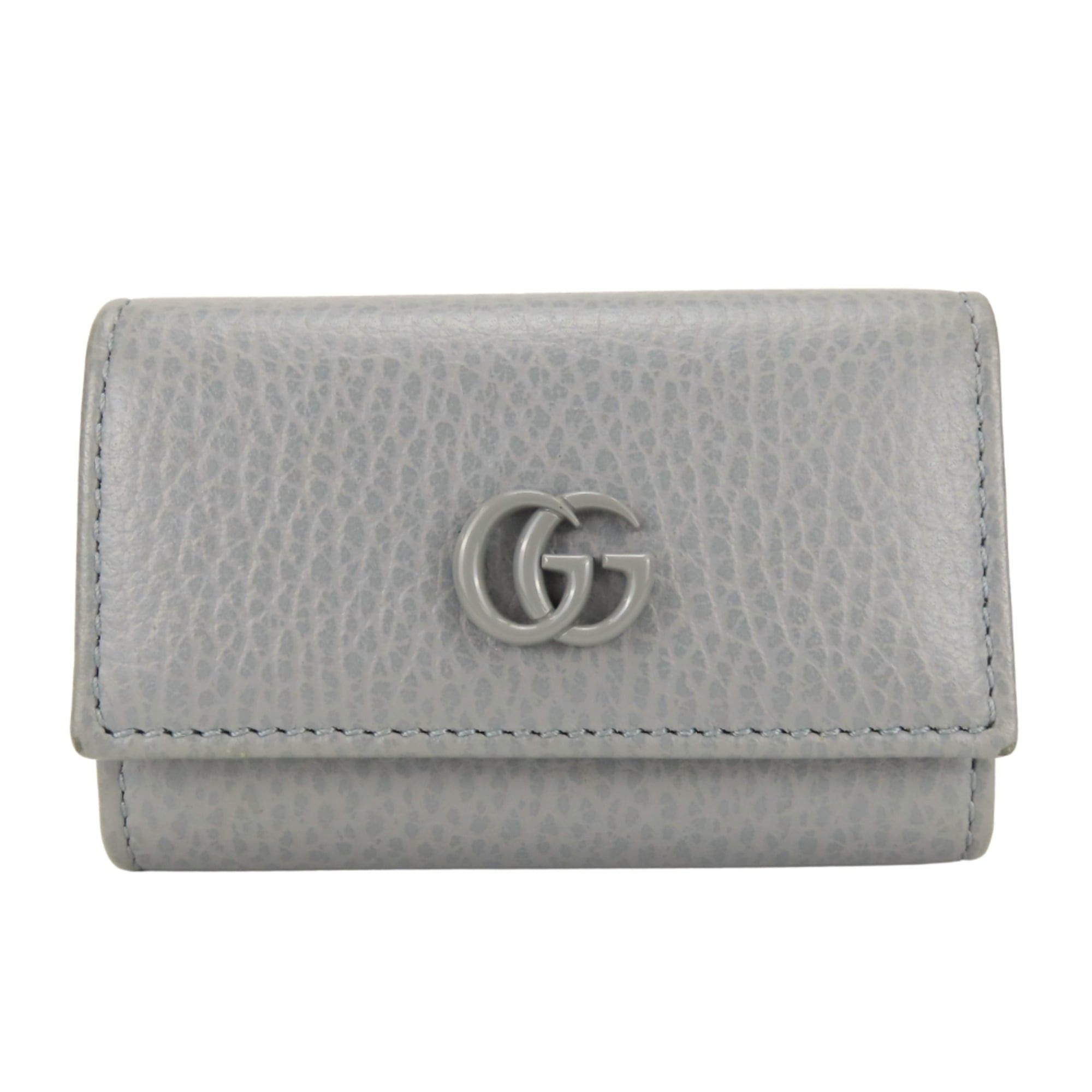 Gucci Gucci GG Marmont Key Case 456118 Leather Gray 6-Key Holder for Women GUCCI Size ONE SIZE - 1 Thumbnail