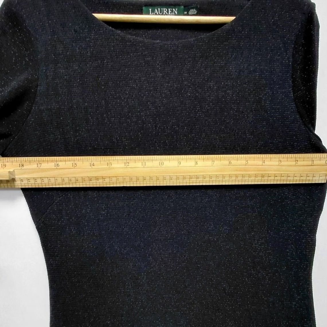 Ralph Lauren LAUREN RALPH LAUREN Black Knit Dress Solid Long Sleeve Knee Length Women Size 14 Size XL / US 12-14 / IT 48-50 - 4 Thumbnail