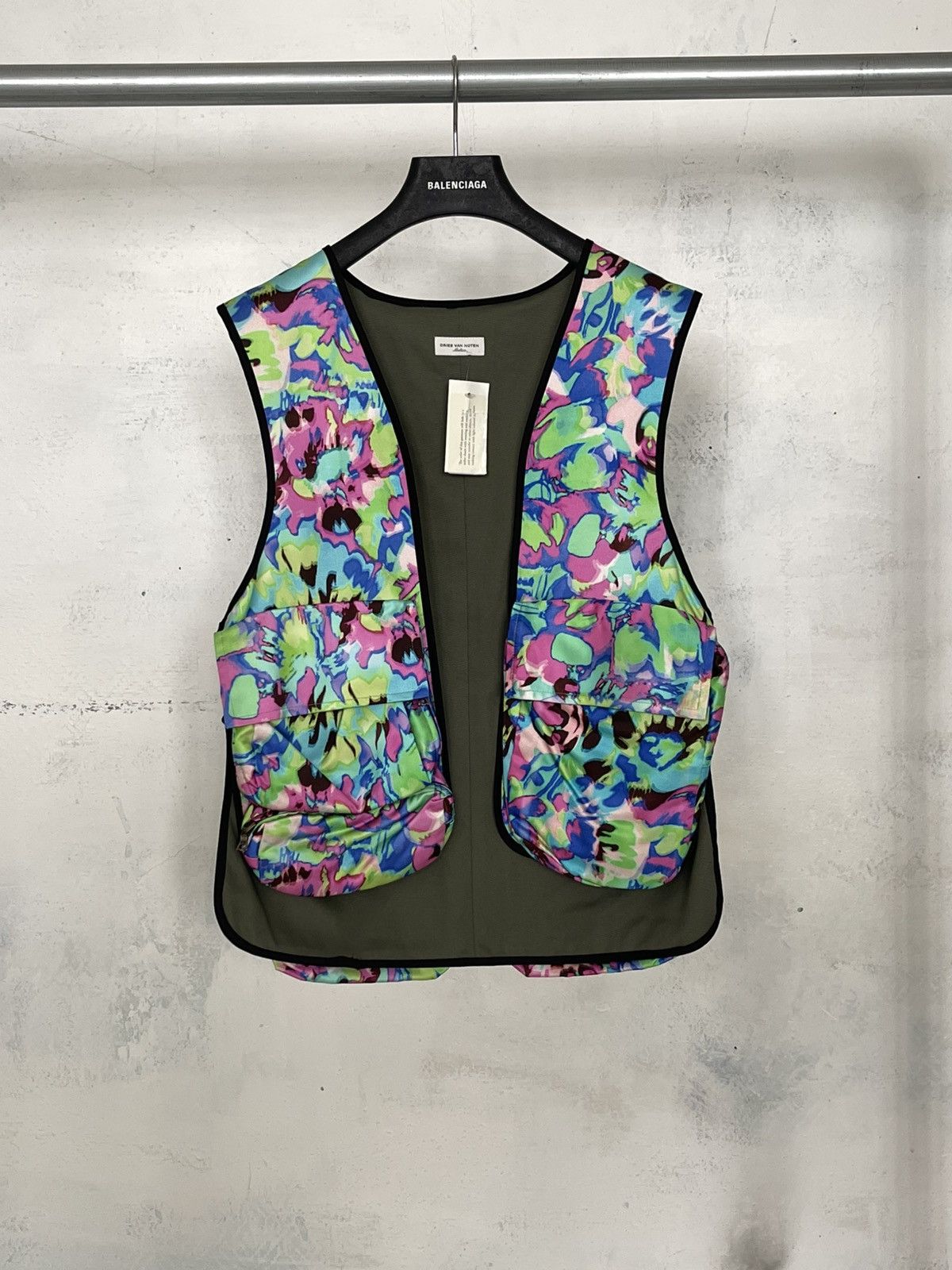 Dries Van Noten Dries van Noten Satin Multicoloured Utility Vest Size US M / EU 48-50 / 2 - 1 Thumbnail