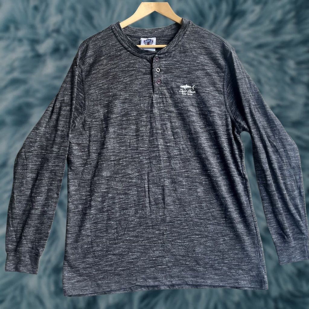 Vintage MSP Eighty 8 Henley Shirt Mens XL Long Sleeve Dark Gray Casual T-Shirt Size US XL / EU 56 / 4 - 1 Thumbnail