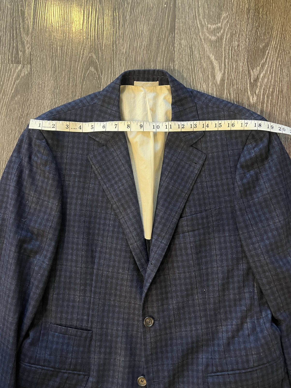 Brunello Cucinelli Stunning Brunello Cucinelli Blazer, Wool-Cashmere Navy check Size 50R - 8 Thumbnail