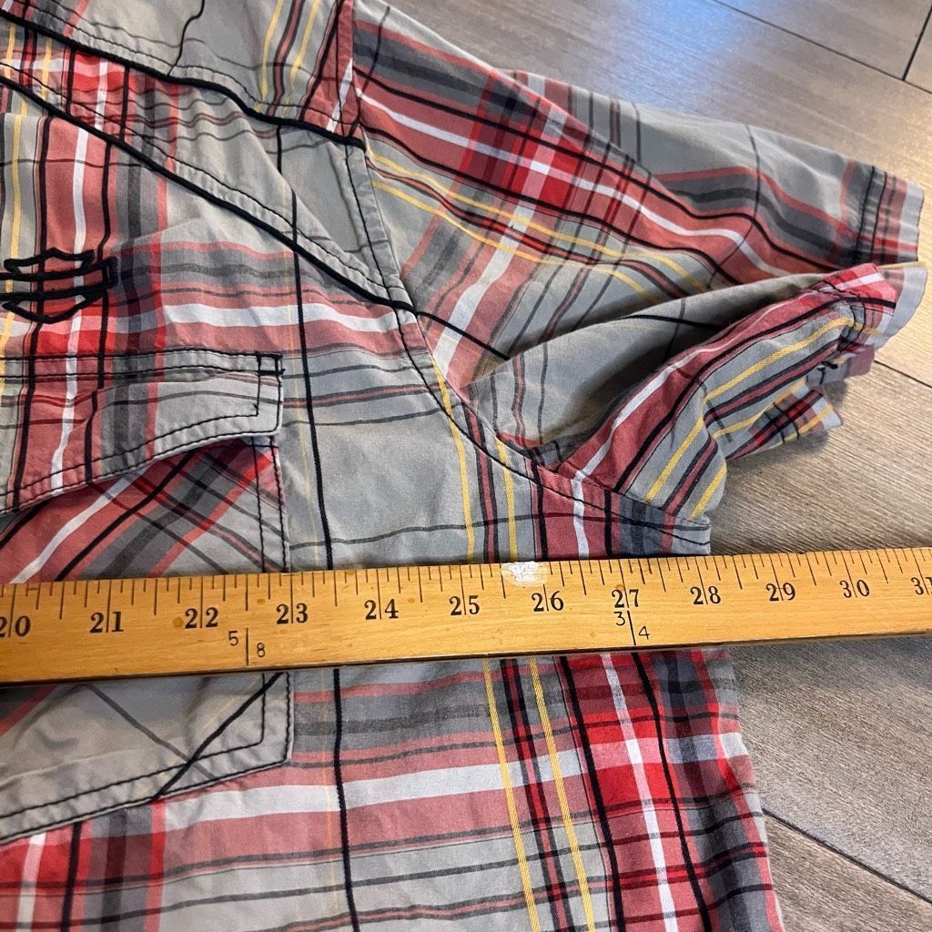 Harley Davidson Harley Davidson Red Plaid Casual Buttonup Men 3XL Bin F-201 Size US XXL / EU 58 / 5 - 5 Thumbnail