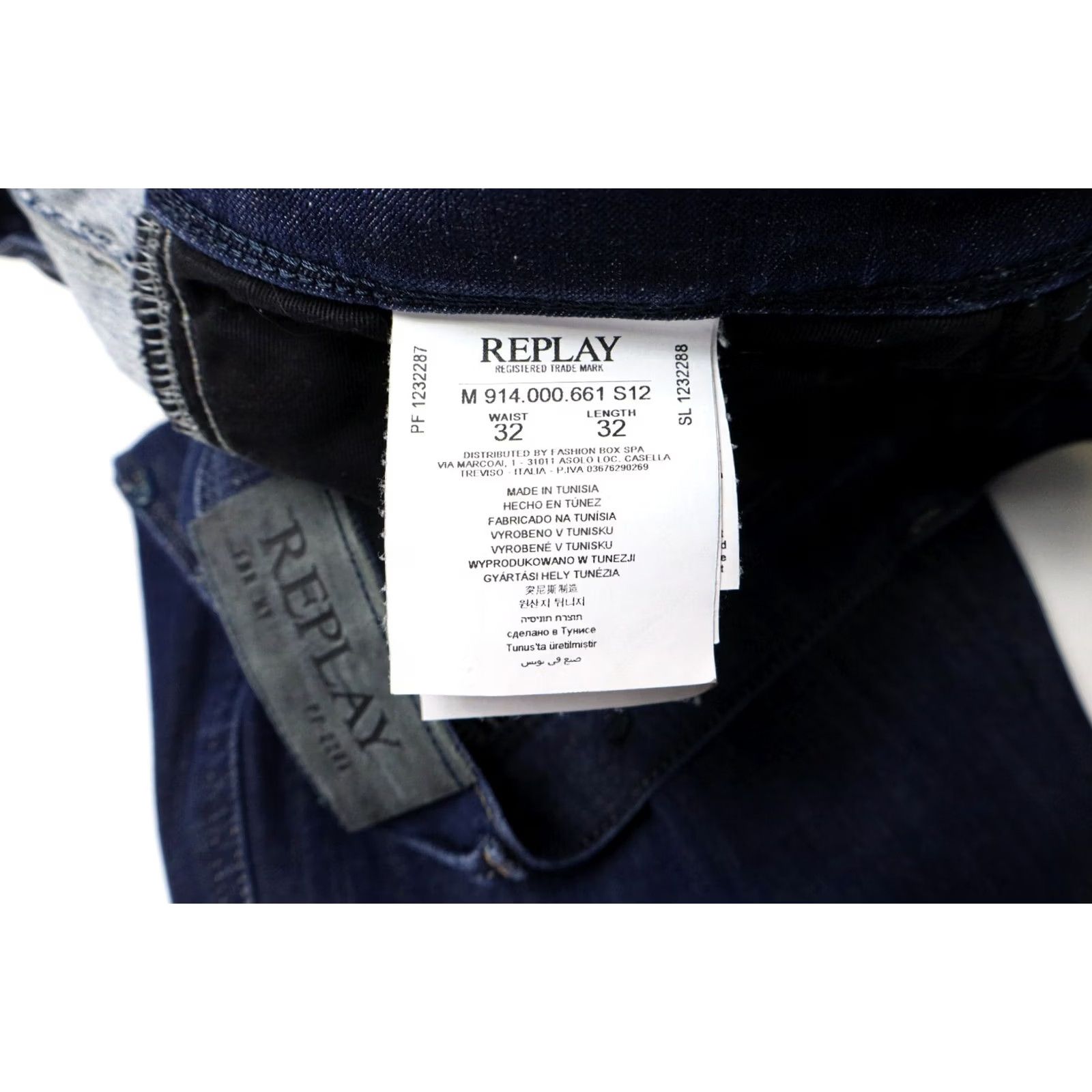 Replay REPLAY Anbass Jeans Men's W32/L32 Blue Slim Fit Faded Stretched Zip Fly Size US 32 / EU 48 - 7 Thumbnail