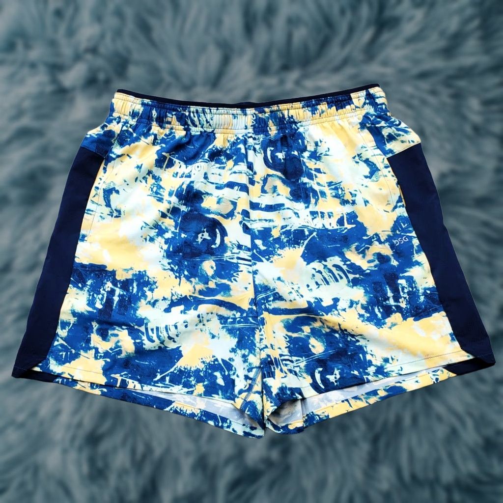 Vintage DSC Stride Shorts Mens M Multi Tie Dye Athletic Fit Stretch Brief Lined Pull On Size US 31 - 1 Thumbnail