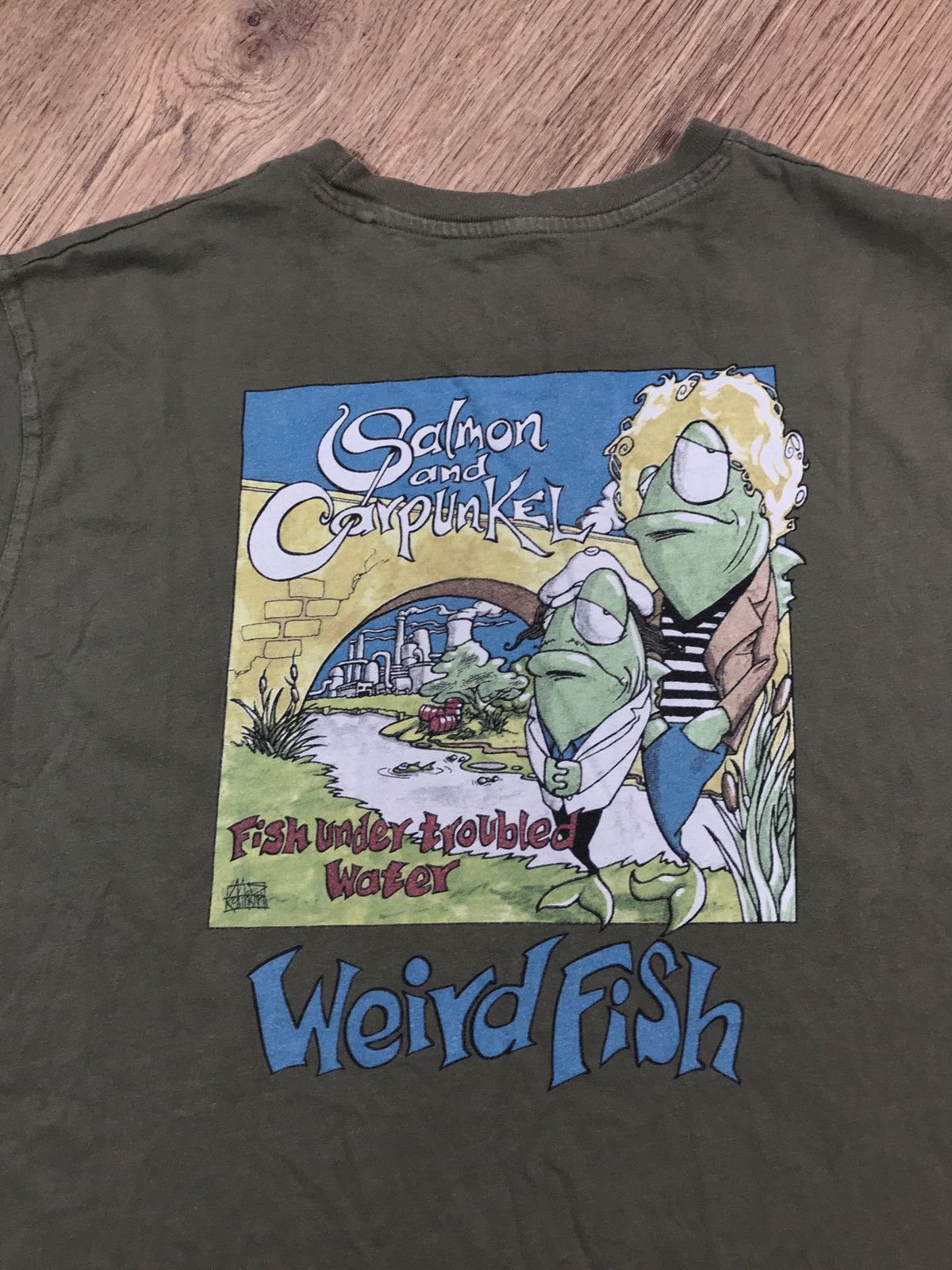 Band Tees × Vintage Weird Fish T Shirt Size XL Vintage Size US XL / EU 56 / 4 - 10 Thumbnail