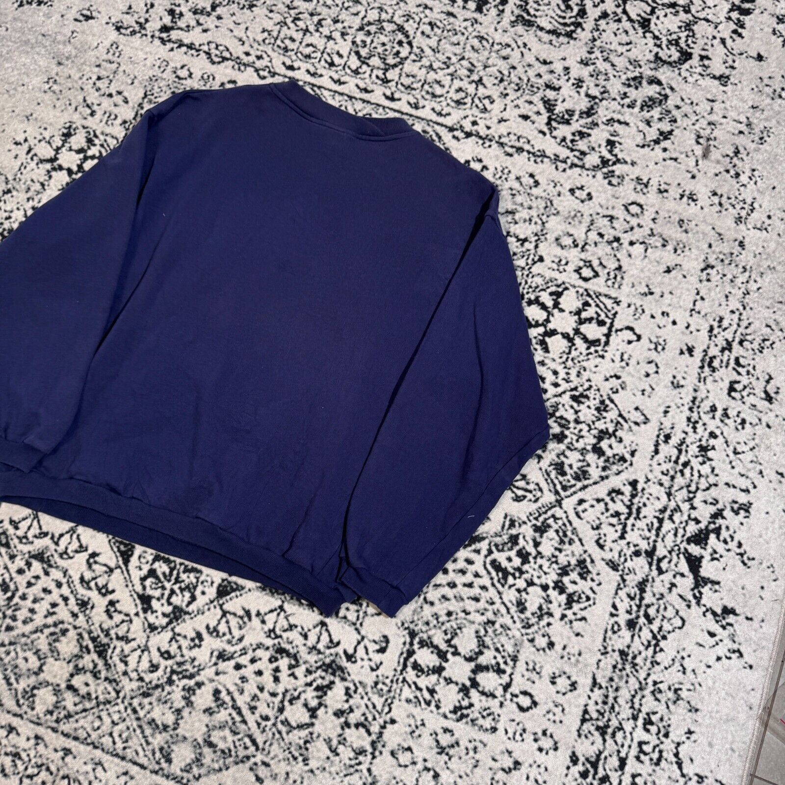 Nike × Vintage Vintage Nike Unisex Navy Cotton Sweatshirt Size XL Size US XL / EU 56 / 4 - 12 Thumbnail