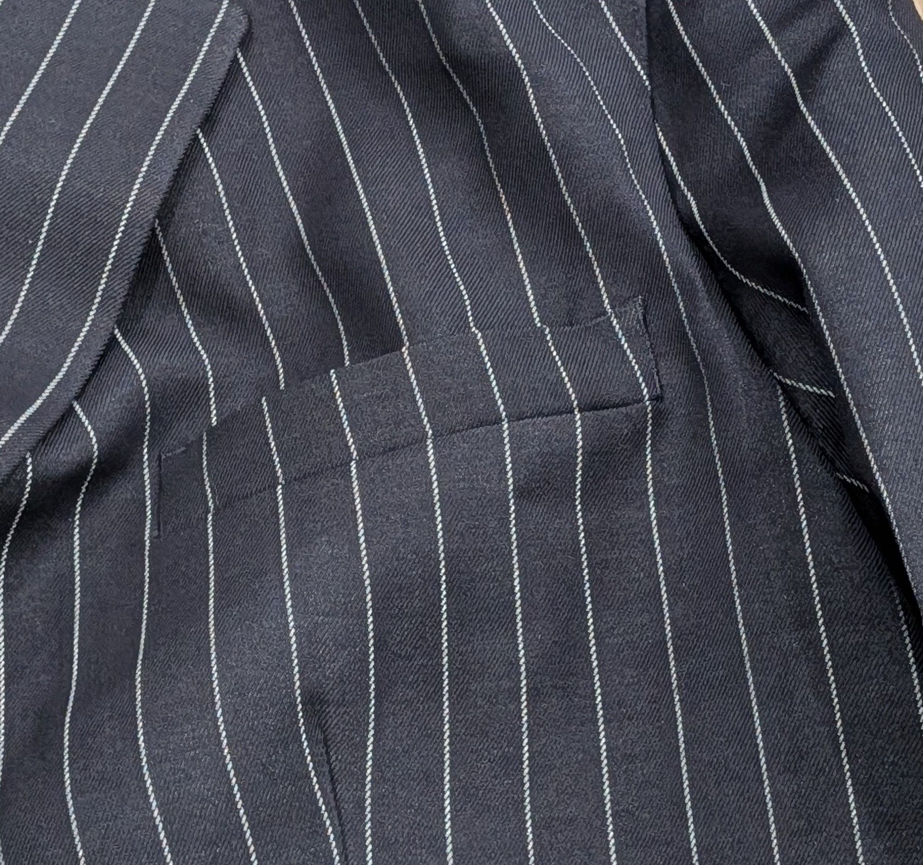 Off-White OFF-WHITE Buffalo 23 Pinstripe Wool Sport Coat Navy 52 US 42 Size 42R - 3 Thumbnail