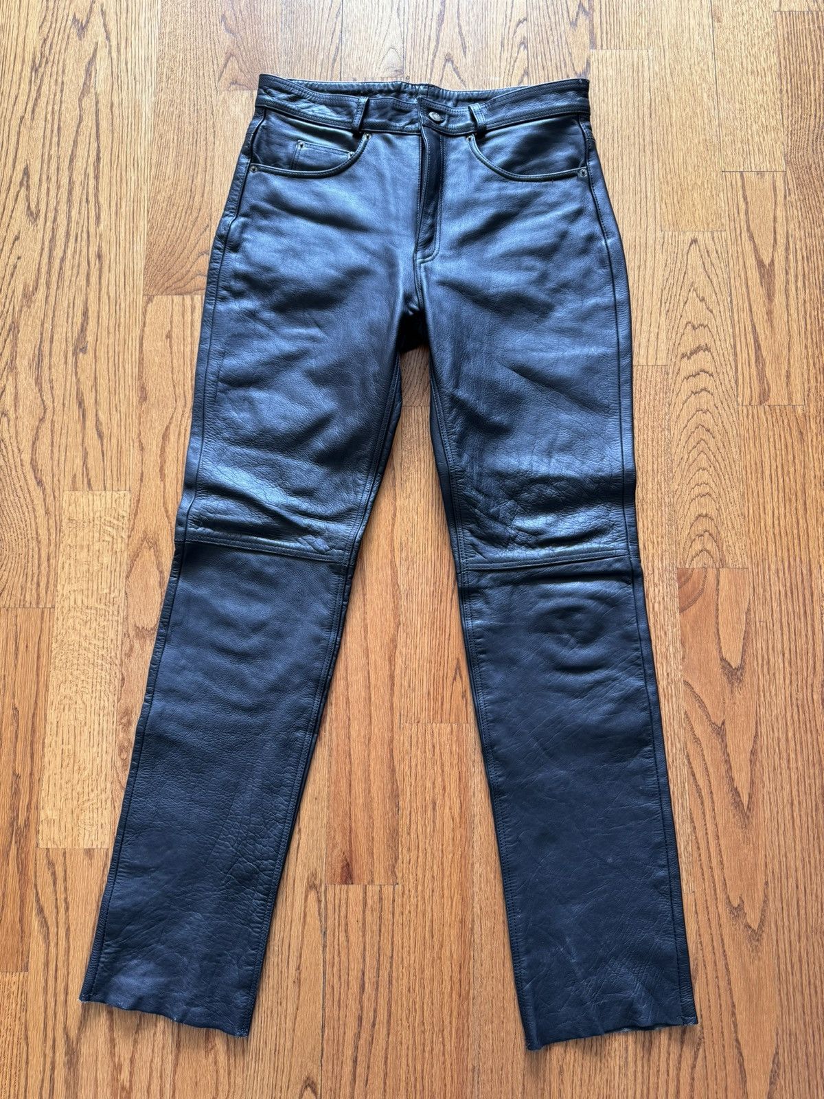 Leather × Vintage ***RARE VINTAGE LEATHER PANTS Size US 34 / EU 50 - 1 Thumbnail