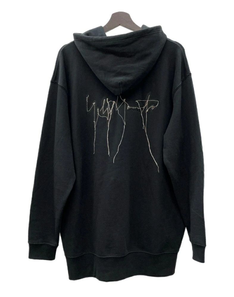 ヨウジヤマモト Yohji Yamamoto BLACK Scandal LOGO ZIPUP hoodie