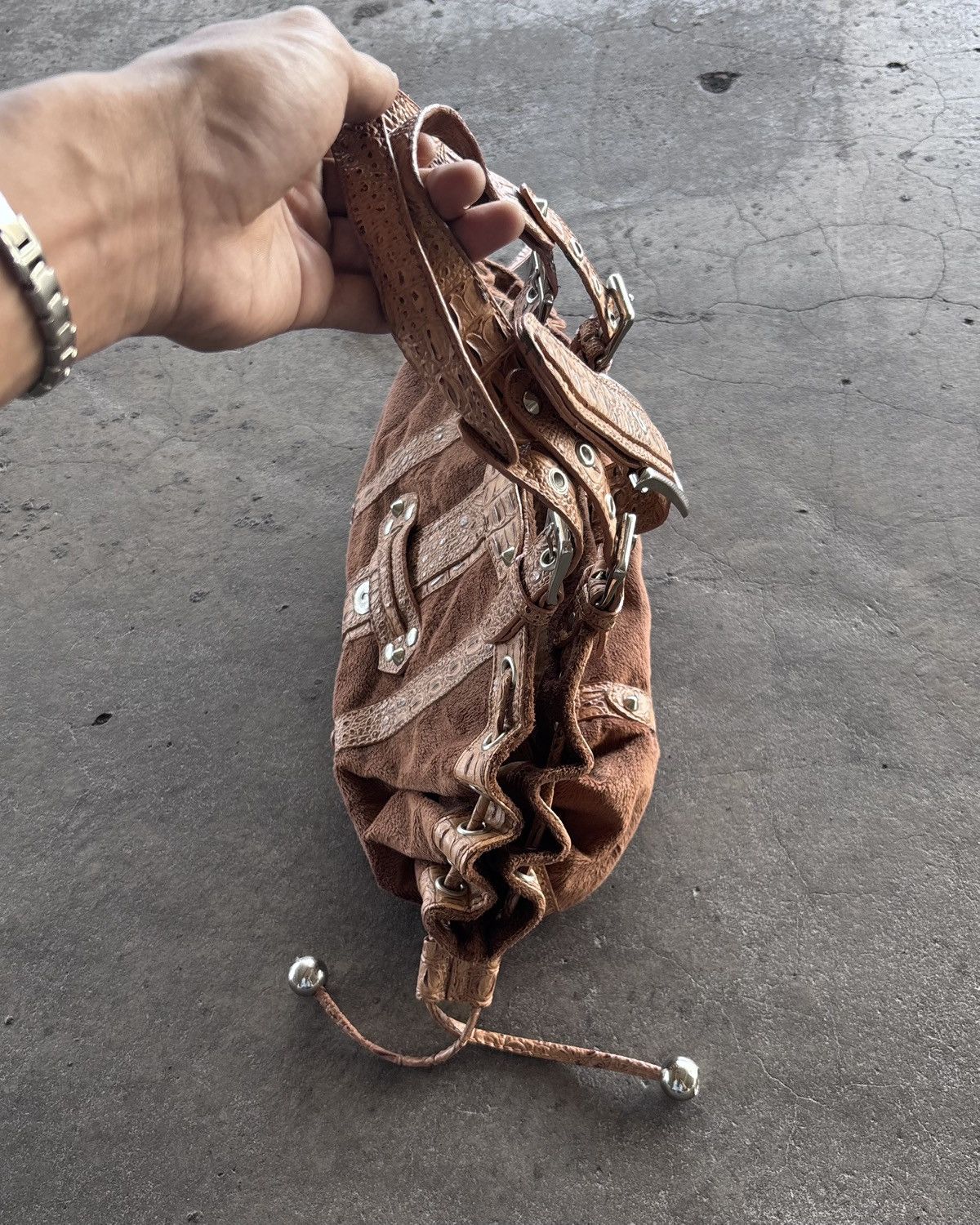 If Six Was Nine × Japanese Brand × Le Grande Bleu (L.G.B.) Vintage Crocodile Skin Style Bag Size ONE SIZE - 4 Thumbnail