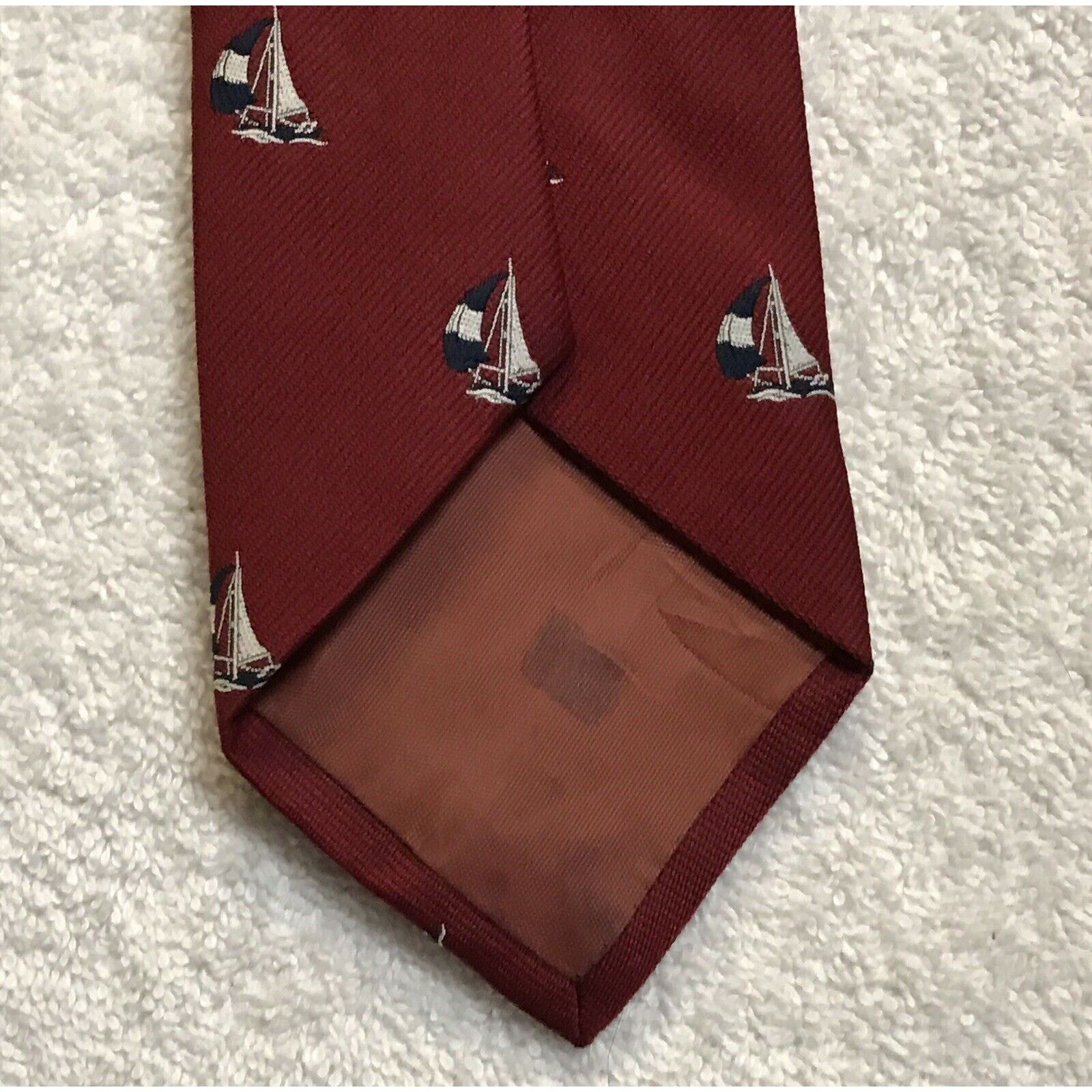 Other Paddle Sailboats Red Mens Vintage Novelty Tie Necktie Size ONE SIZE - 5 Thumbnail
