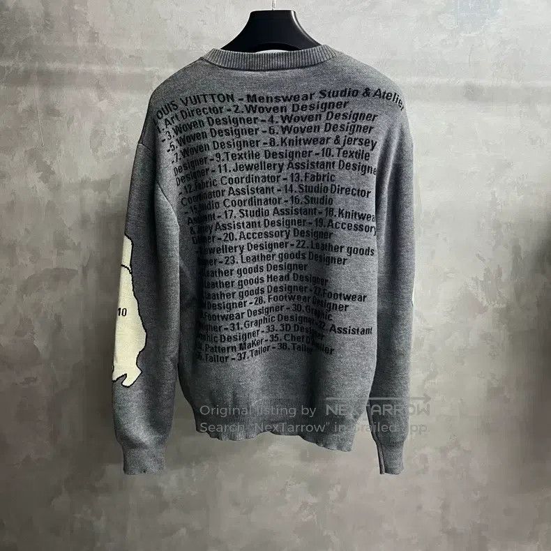 Louis Vuitton Louis Vuitton Grey jacquard round-necked sweater Size US L / EU 52-54 / 3 - 5 Thumbnail