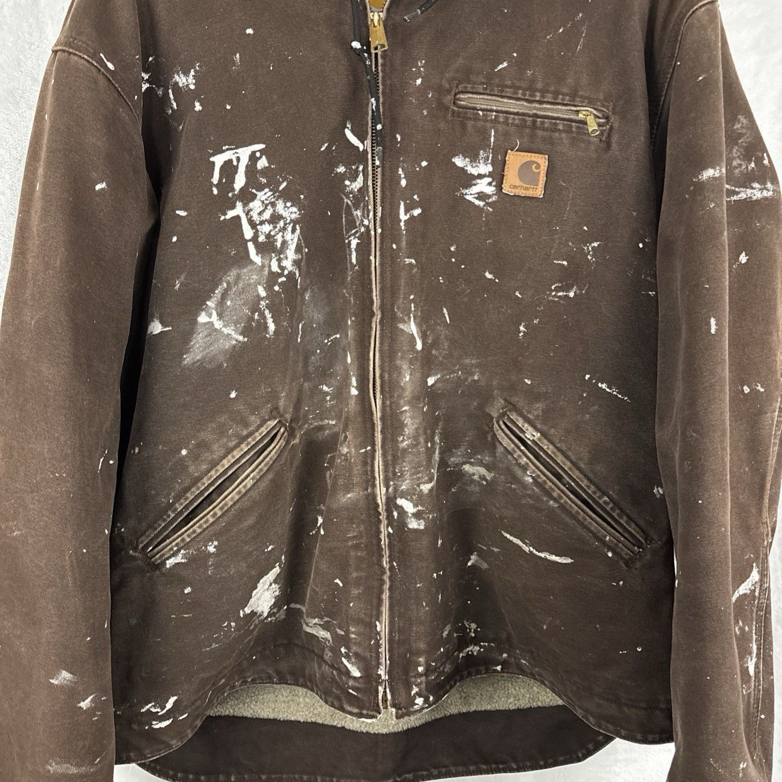 Carhartt Carhartt J141 DKB Brown Sherpa Lined Jacket Coat Size US XL / EU 56 / 4 - 2 Thumbnail