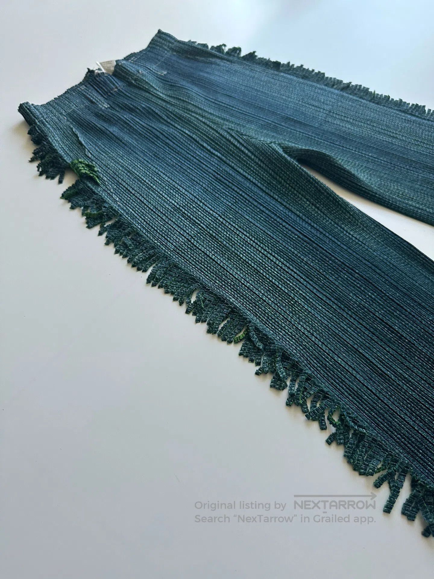 Issey Miyake ISSEY MIYAKE size3 PLEATS fringed blazer pants| Size 28" / US 6 / IT 42 - 3 Thumbnail