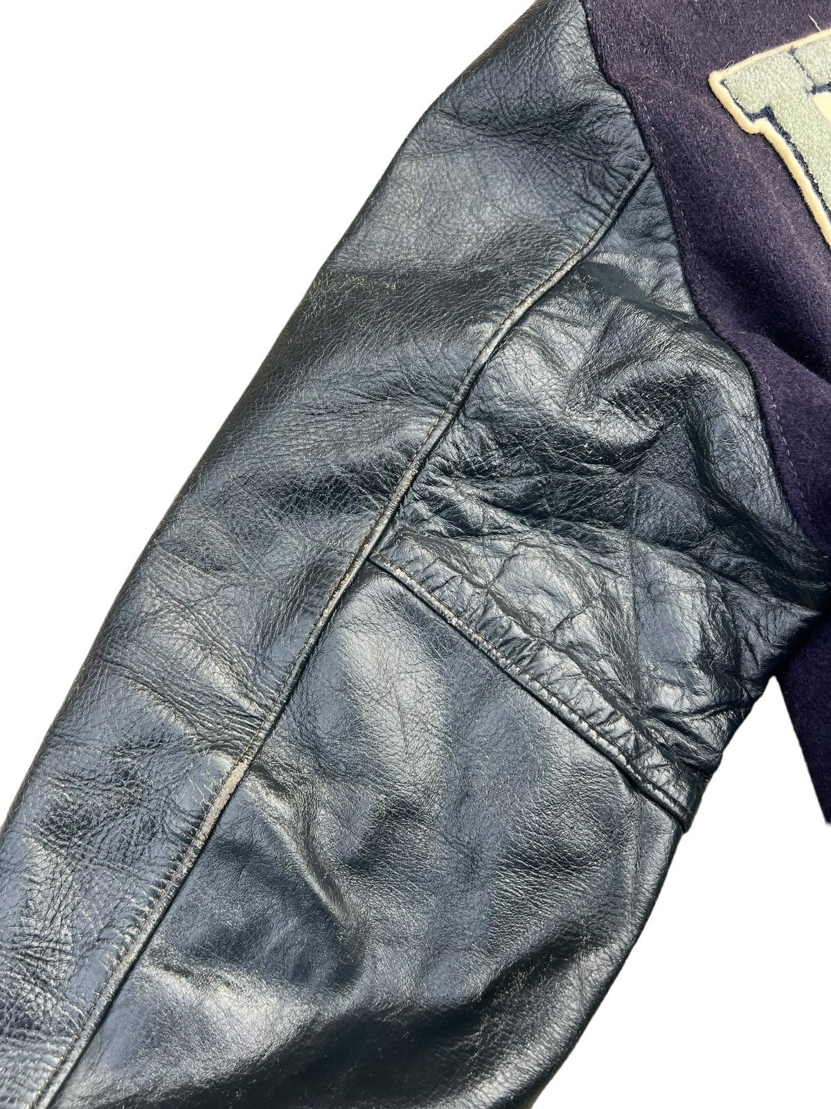 Golden Bear Vintage 70s Golden Bear Patina Leather Varsity Jacket Size US L / EU 52-54 / 3 - 22 Thumbnail