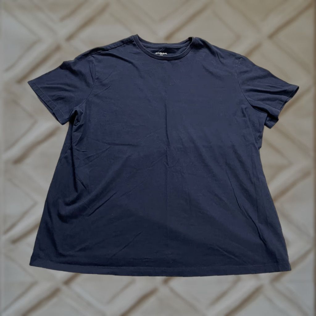 Vintage Goodfellow T-Shirt Shirt Mens XL Navy Blue Solid Crew Neck Short Sleeve Top Regular Cotton Branding Logo Classic outdoor 90s Mens Size US XL / EU 56 / 4 - 1 Thumbnail