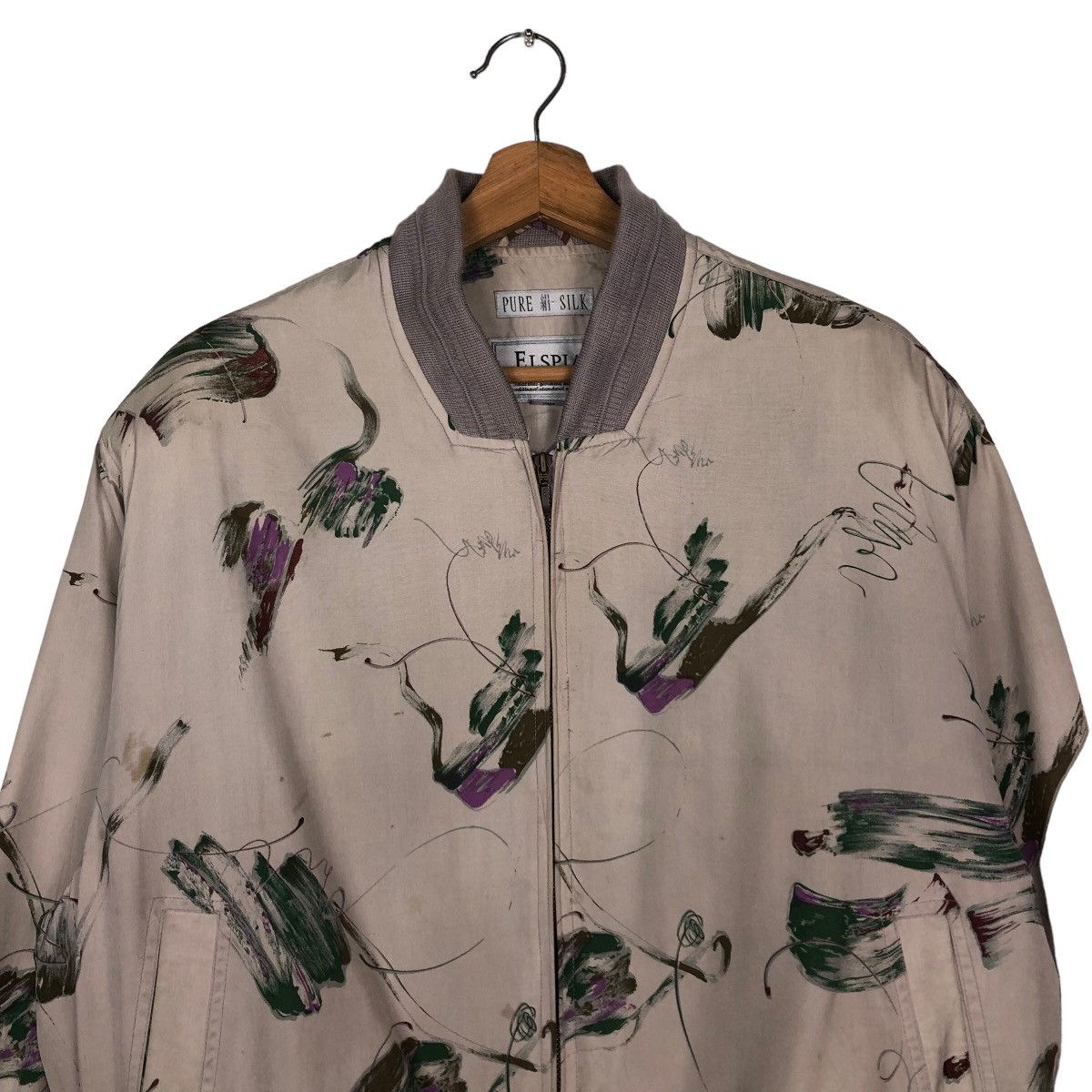 Japanese Brand 🔥Vintage Bomber Jacket Pure Silk Elspia Issey Miyake Size US M / EU 48-50 / 2 - 3 Thumbnail