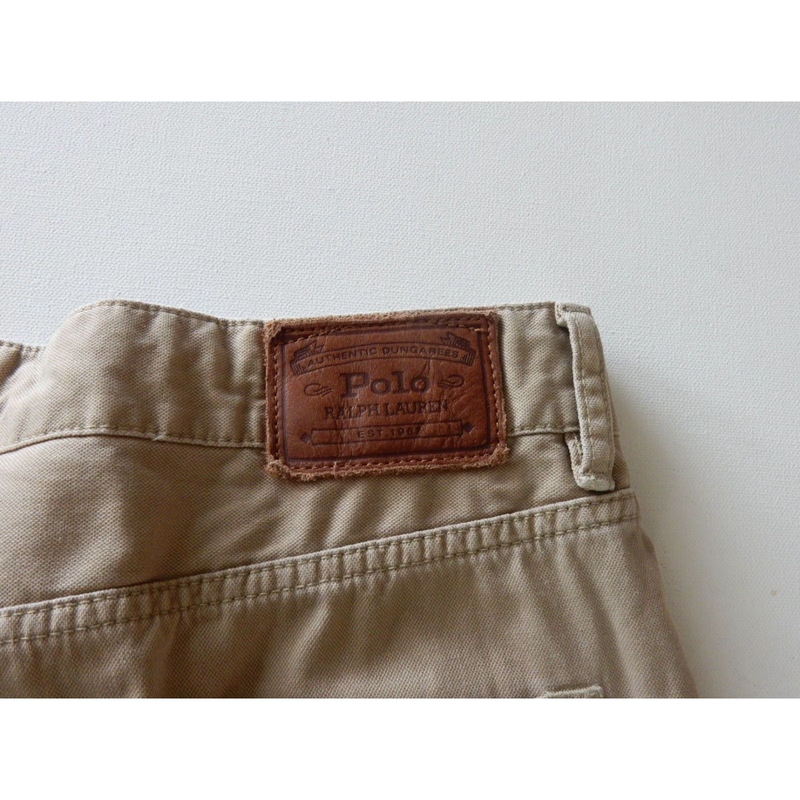 Polo Ralph Lauren VINTAGE Polo Ralph Lauren Men Jeans 38x36 Regular Straight Beige 90s Mens Size US M / EU 48-50 / 2 - 2 Thumbnail