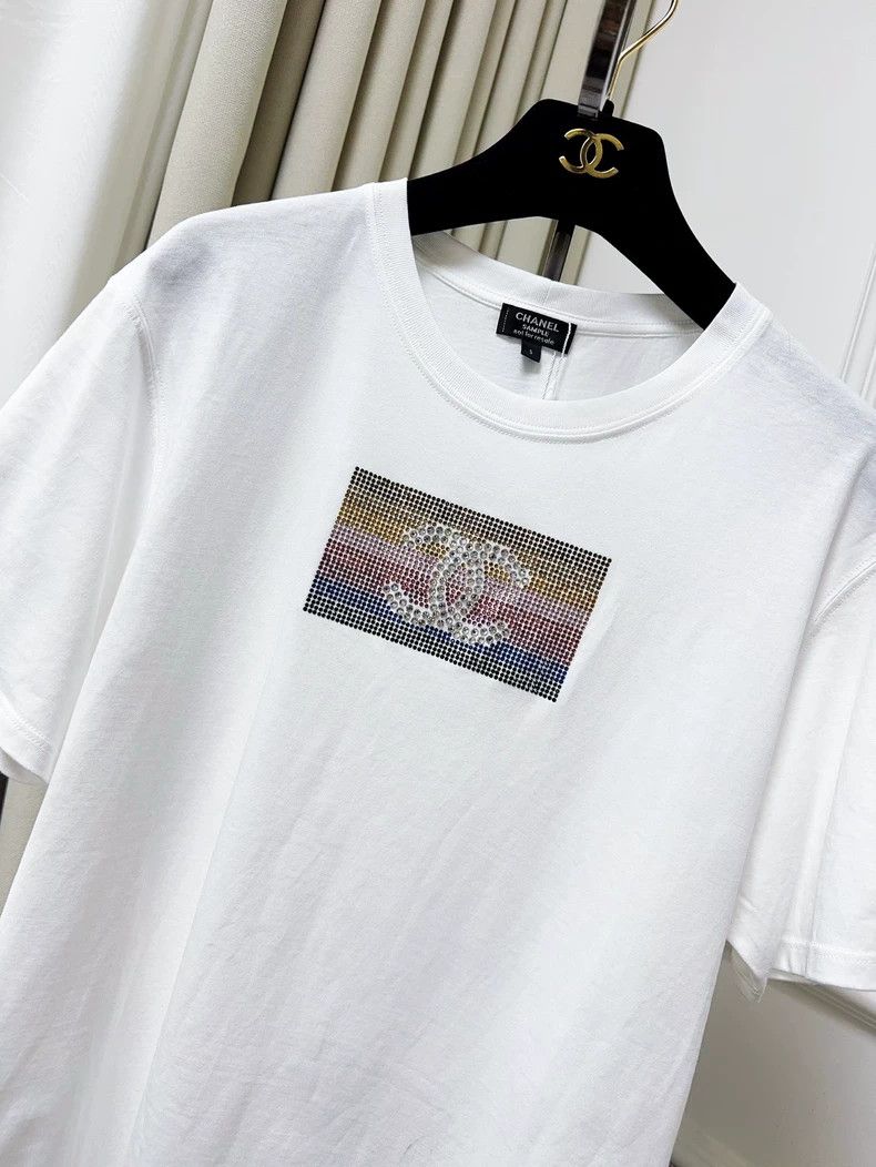 Chanel Chanel 24C vacation series white short-sleeved double C di Size S / US 4 / IT 40 - 3 Thumbnail