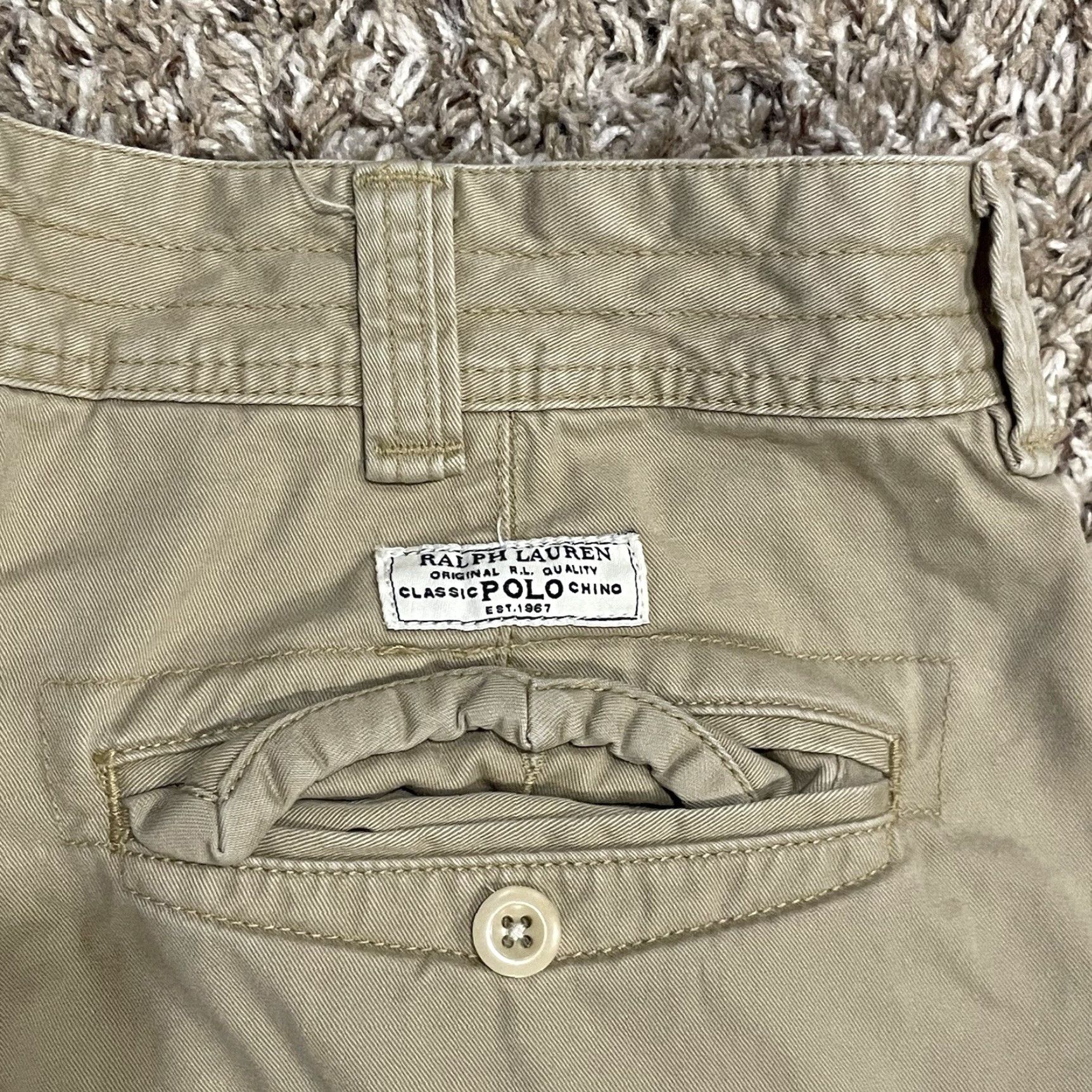 Polo Ralph Lauren VINTAGE Polo Ralph Lauren Cargo Shorts Mens 40 Khaki Tan Cargo Pocket 90s Y2K Vintage Casual Cotton Utility Shorties Size US L / EU 52-54 / 3 - 3 Thumbnail