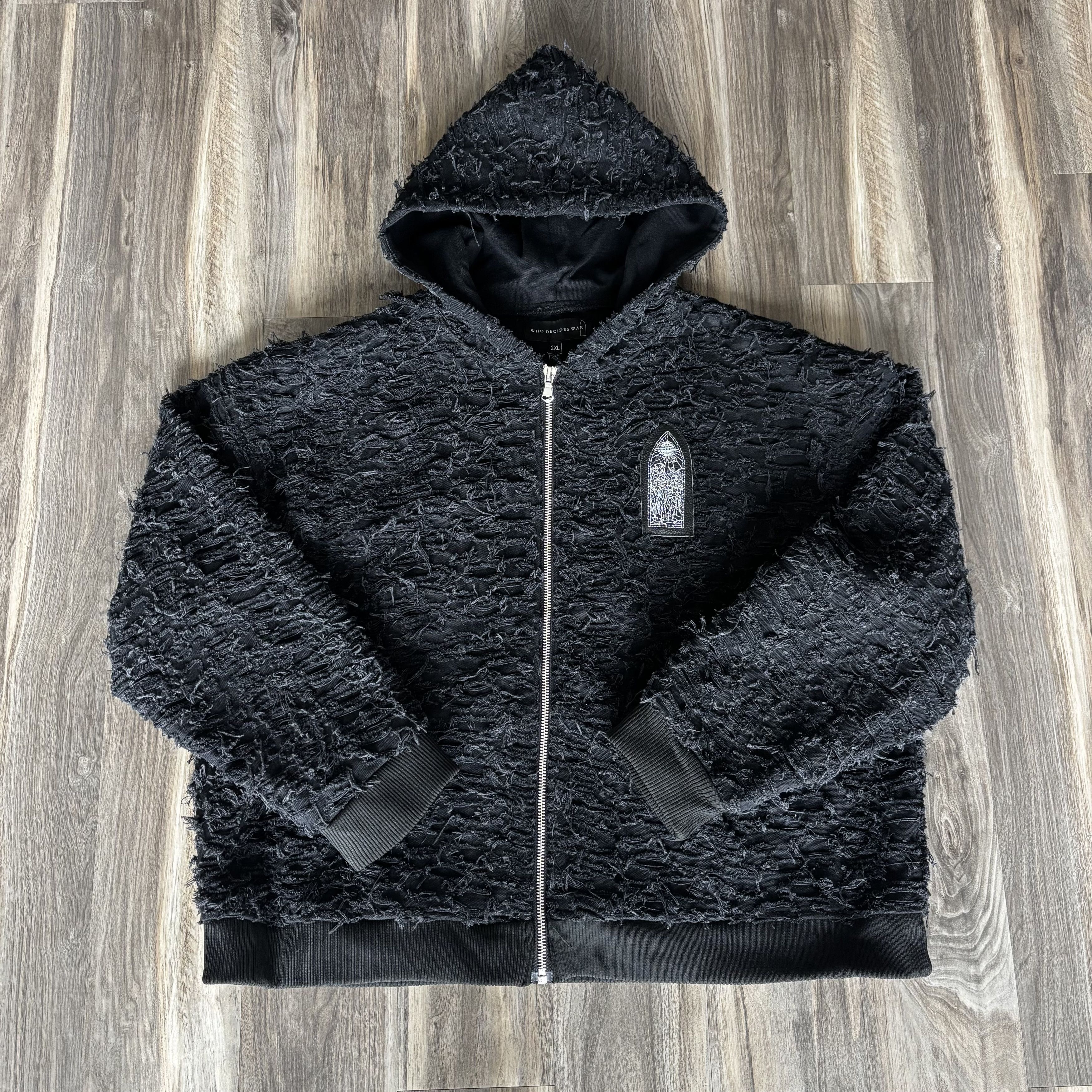 Who Decides War WHO DECIDES WAR HUSK ZIP UP HOODIE CHARCOAL GREY BLACK XXL Size US XXL / EU 58 / 5 - 1 Thumbnail